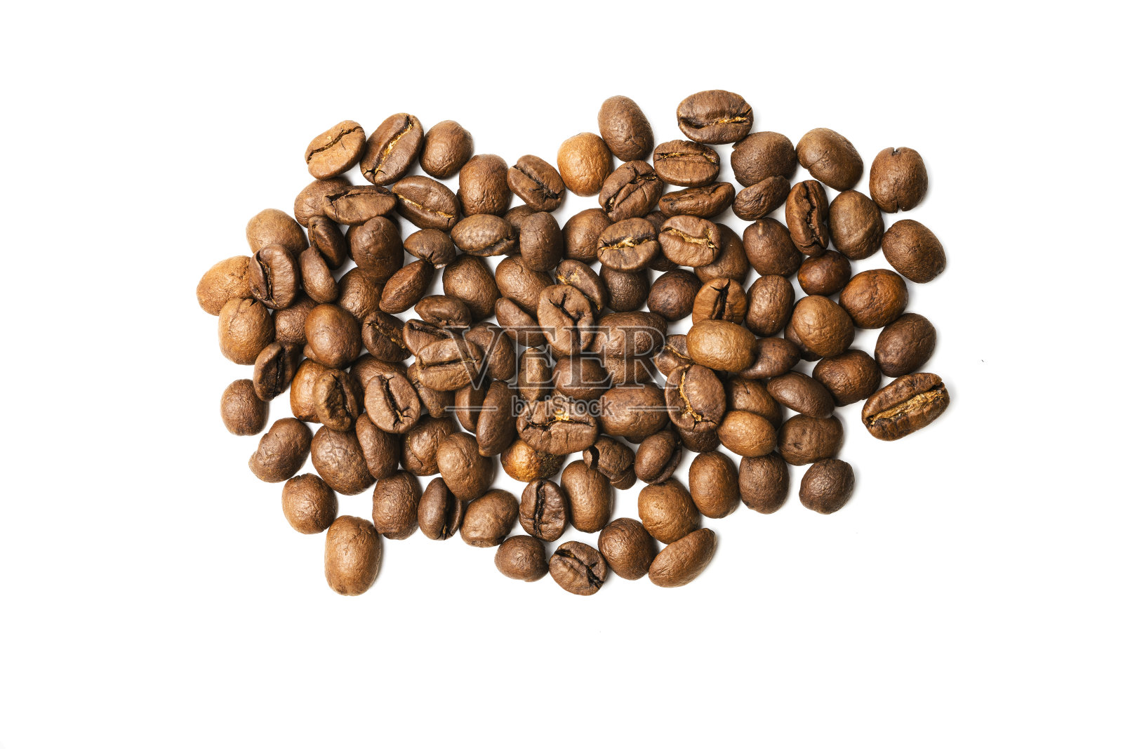 咖啡豆被隔离在白色背景上照片摄影图片