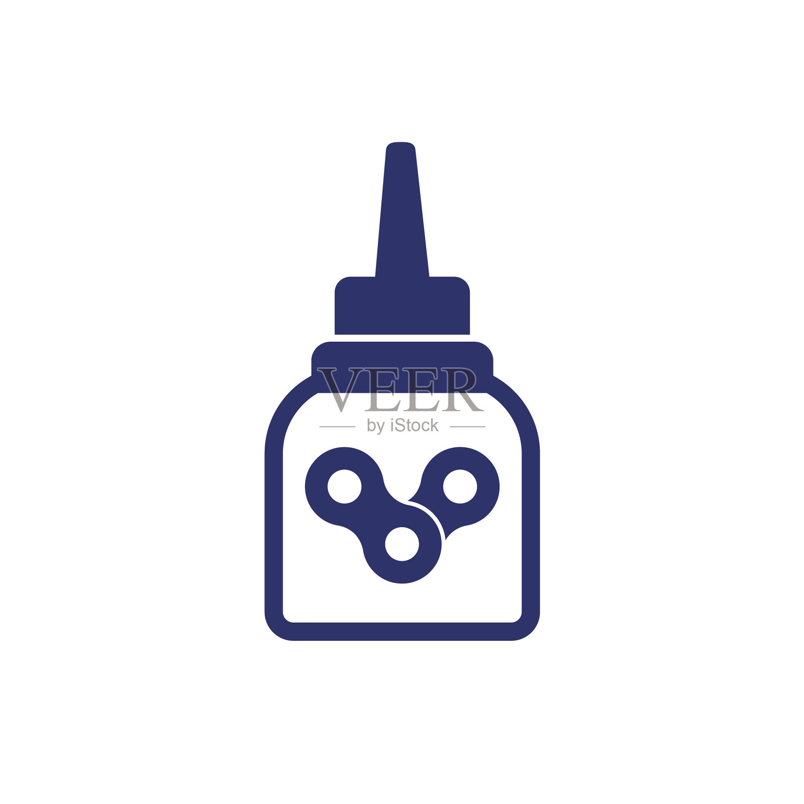 润滑油油图标在白色设计元素图片