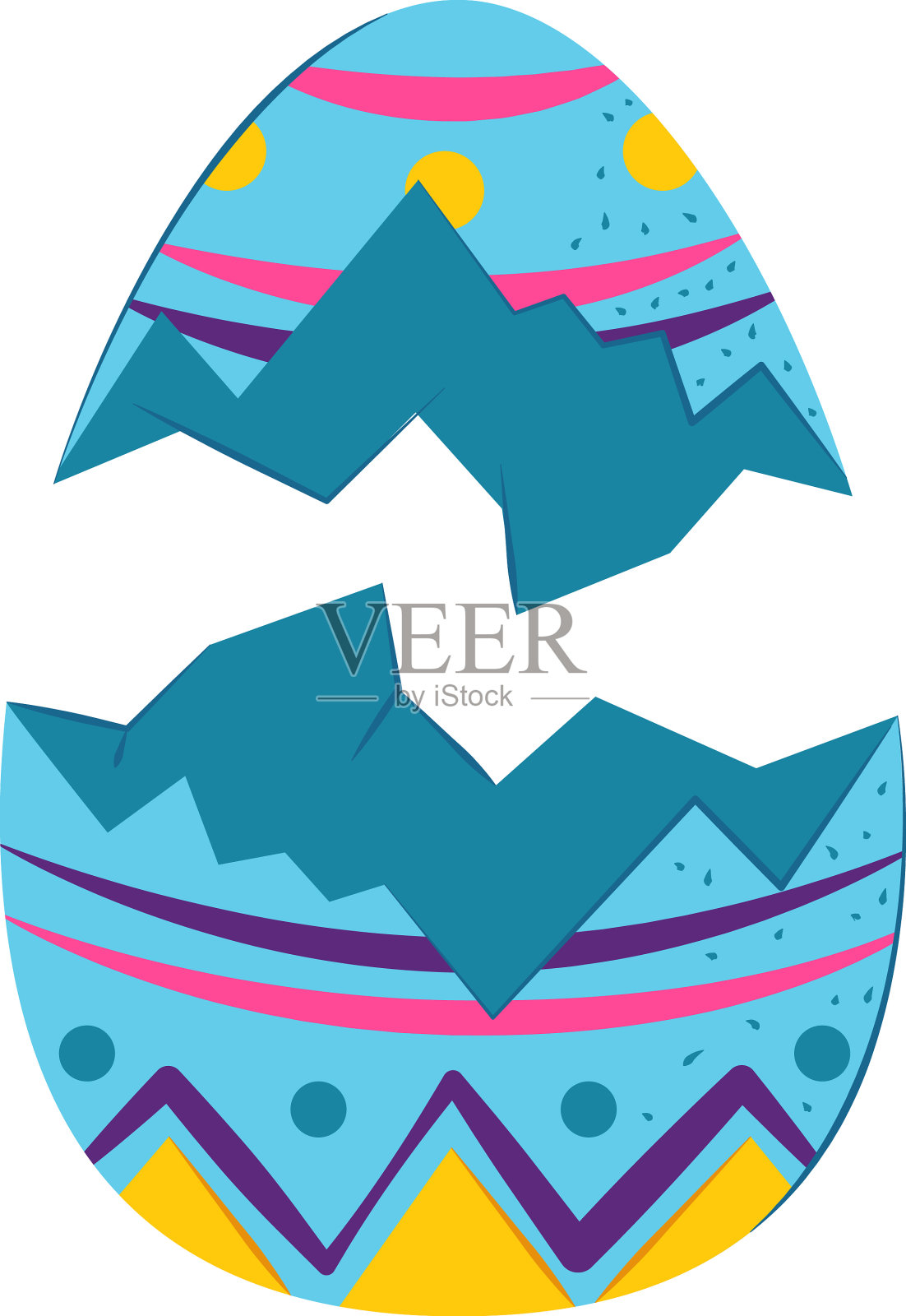 破碎的复活节彩蛋设计元素图片