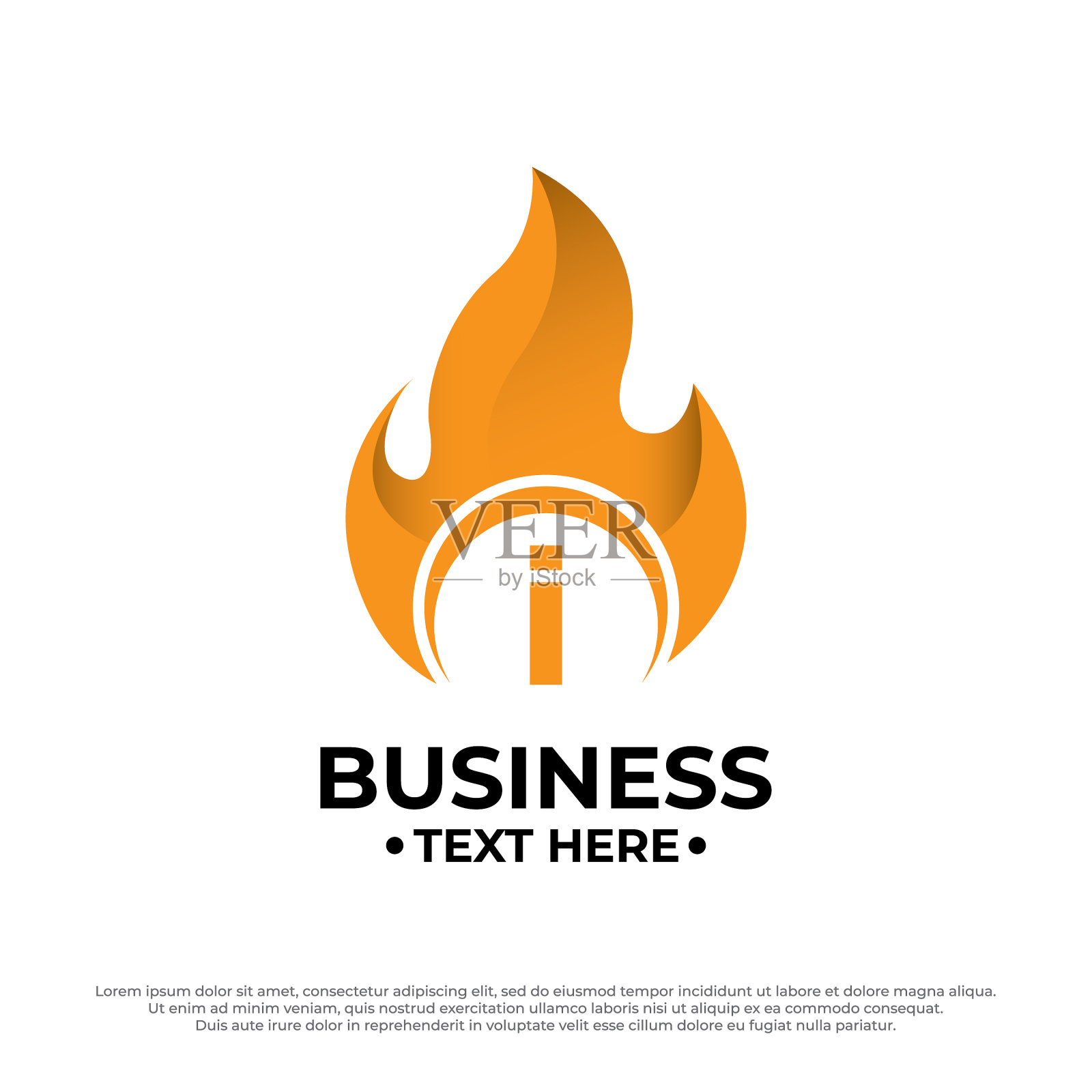 燃烧的火焰用大写字母我设计插画图片素材