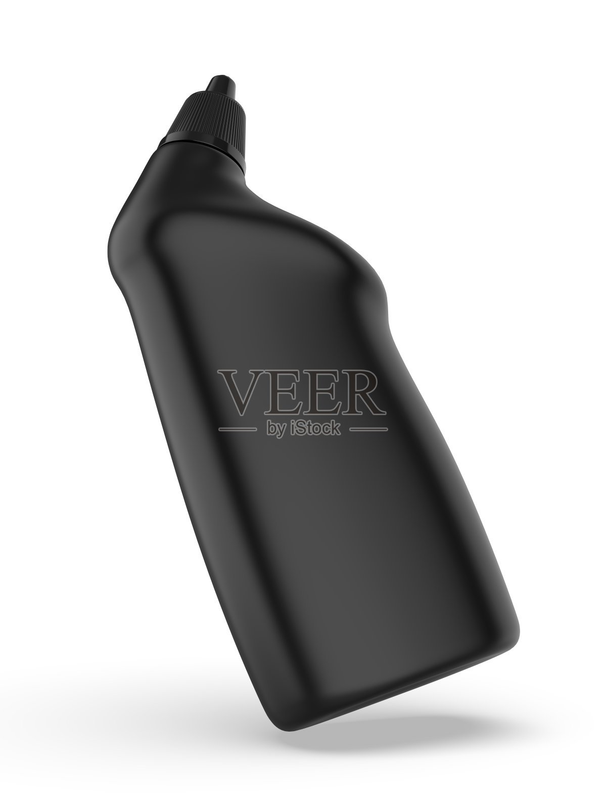 空白马桶清洁器鹅颈模板模型。照片摄影图片