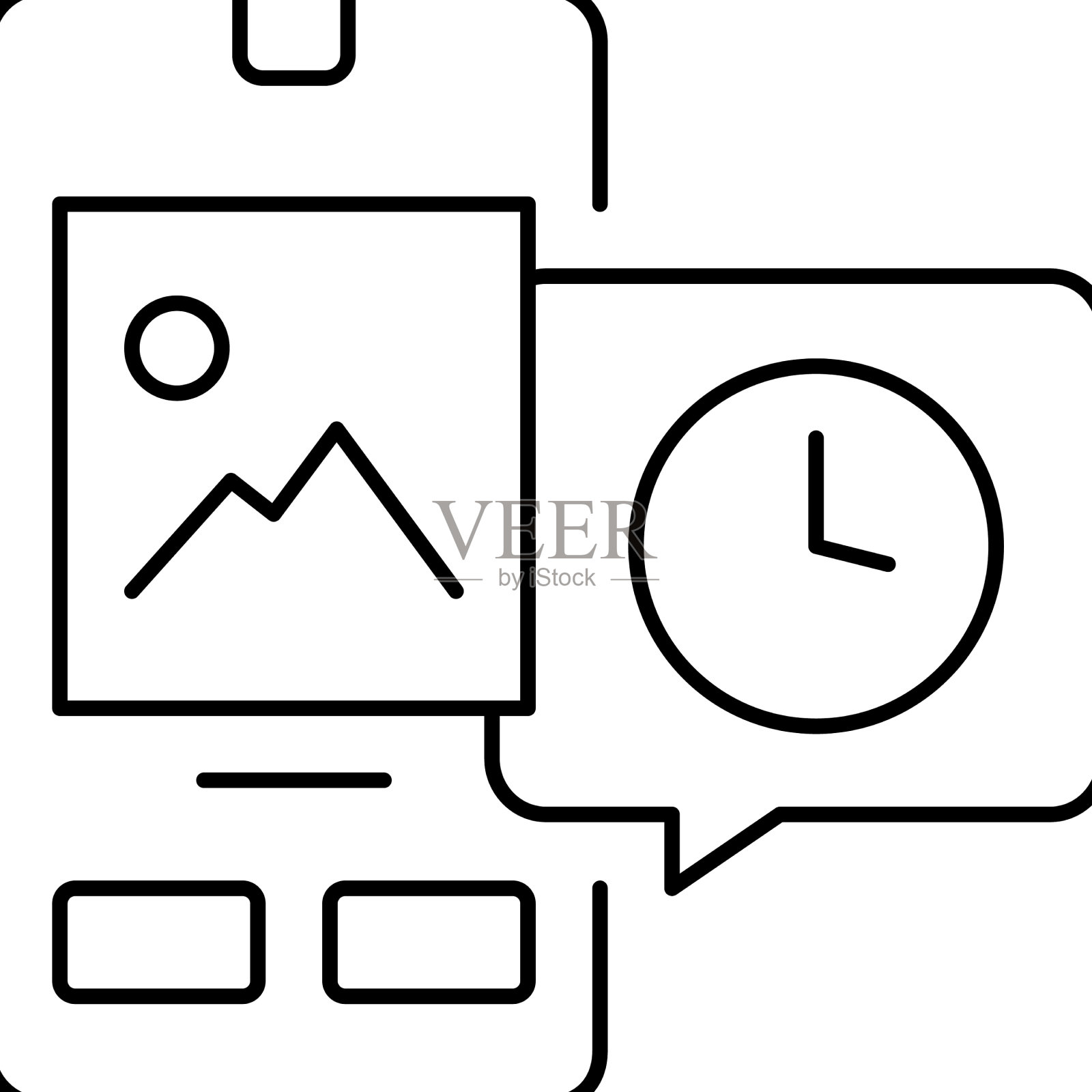 数字图像短暂线图标图标素材