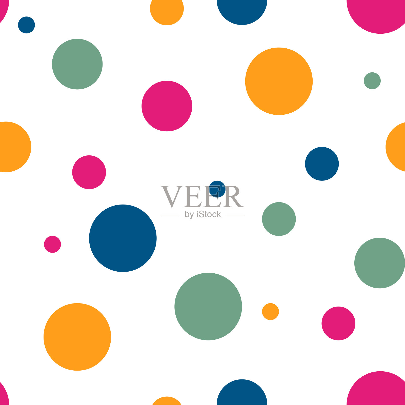 白色的彩色圆点插画图片素材