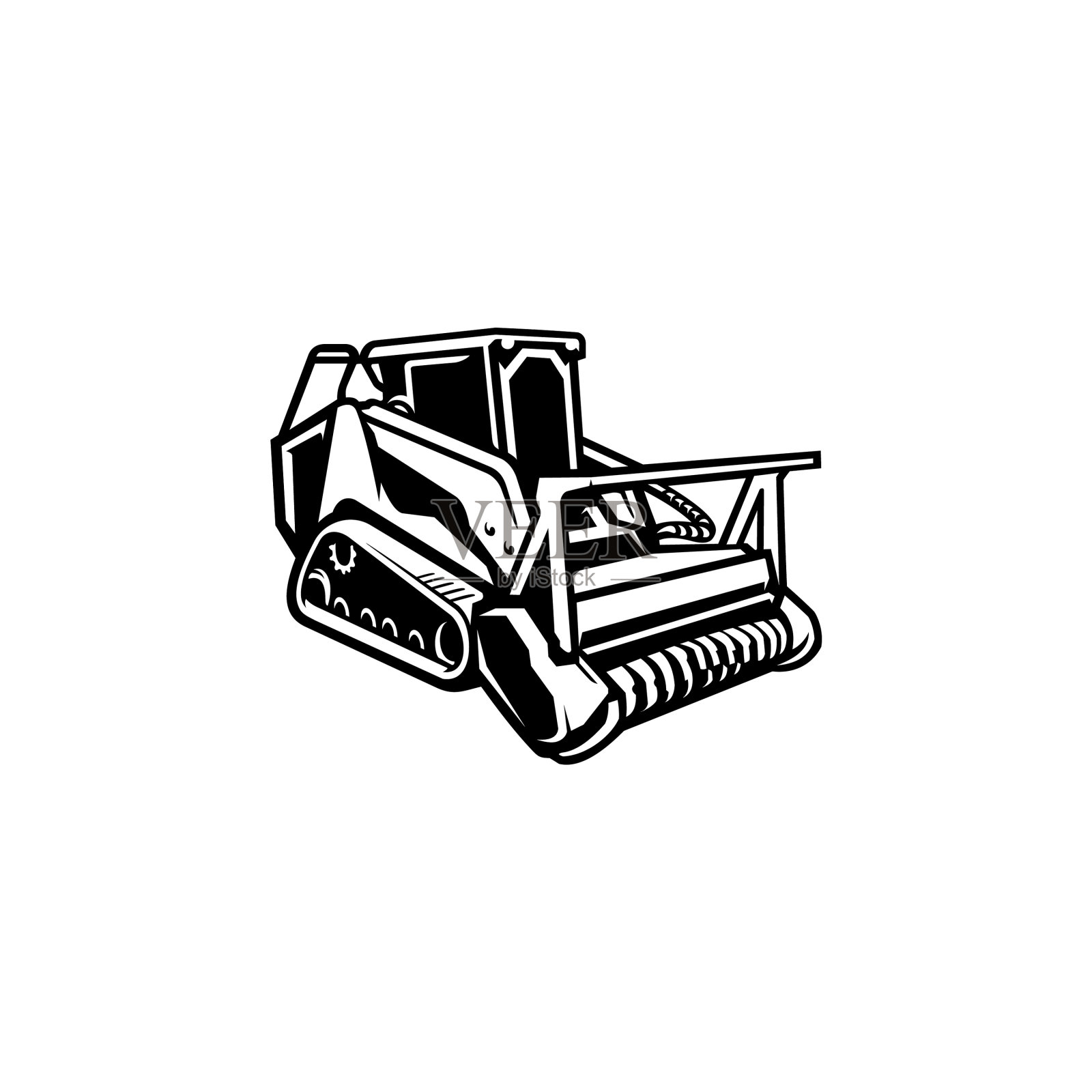 森林覆盖的机器设计元素图片