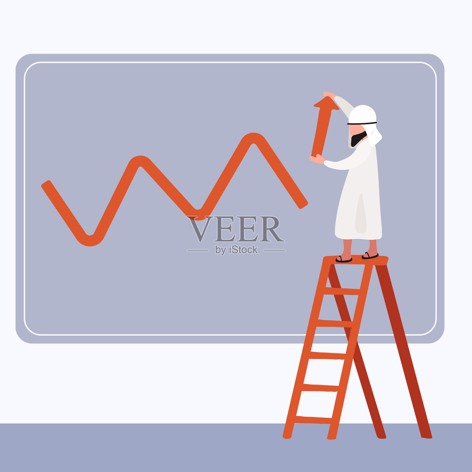 生意平绘阿拉伯商人插画图片素材