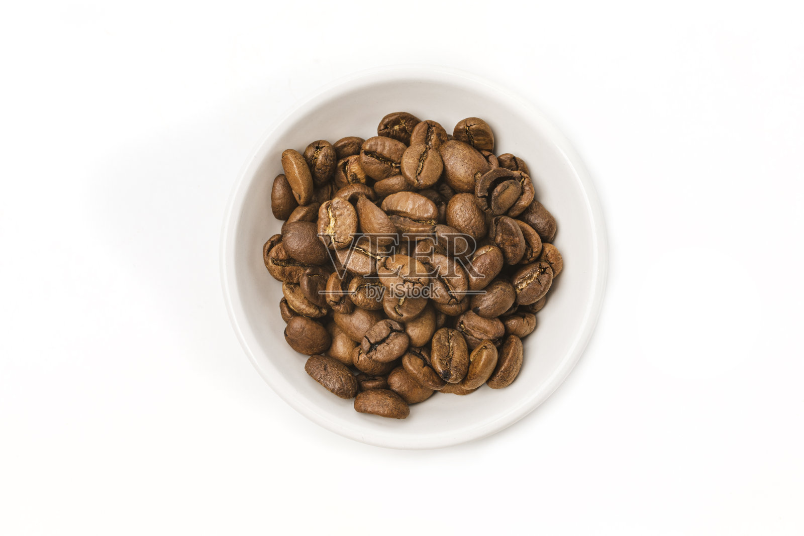 咖啡豆被隔离在白色背景上照片摄影图片