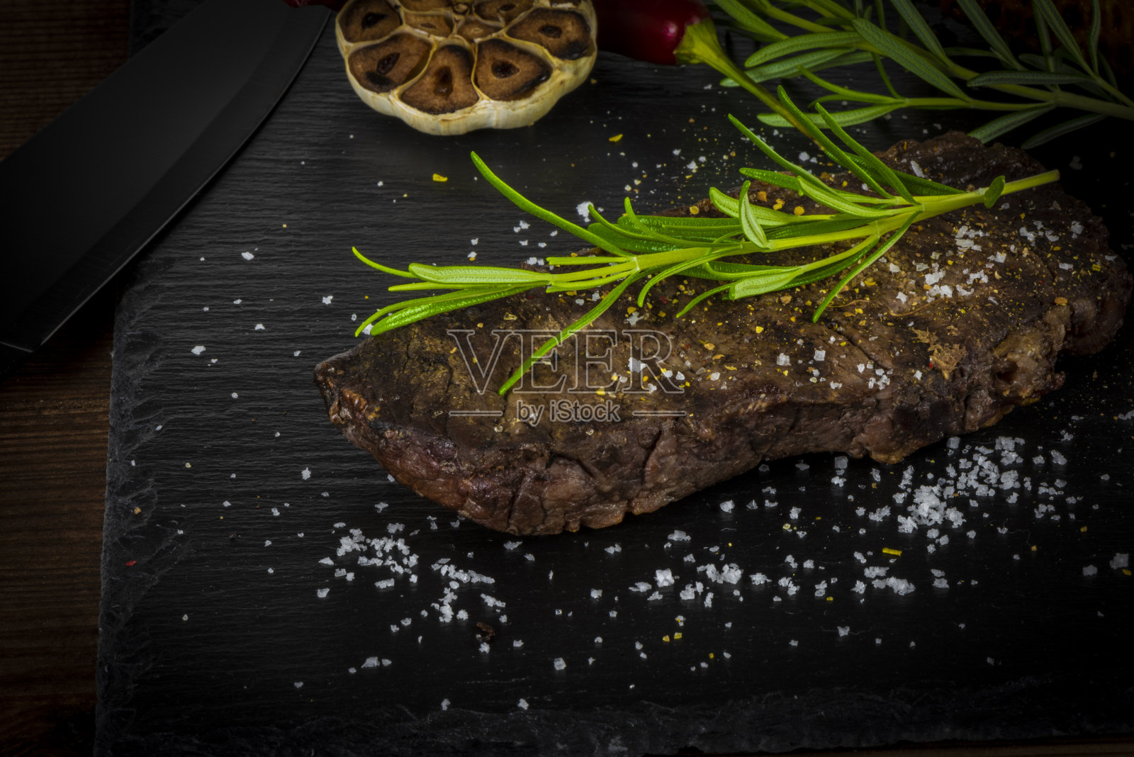 烧烤肋排眼排或臀排照片摄影图片