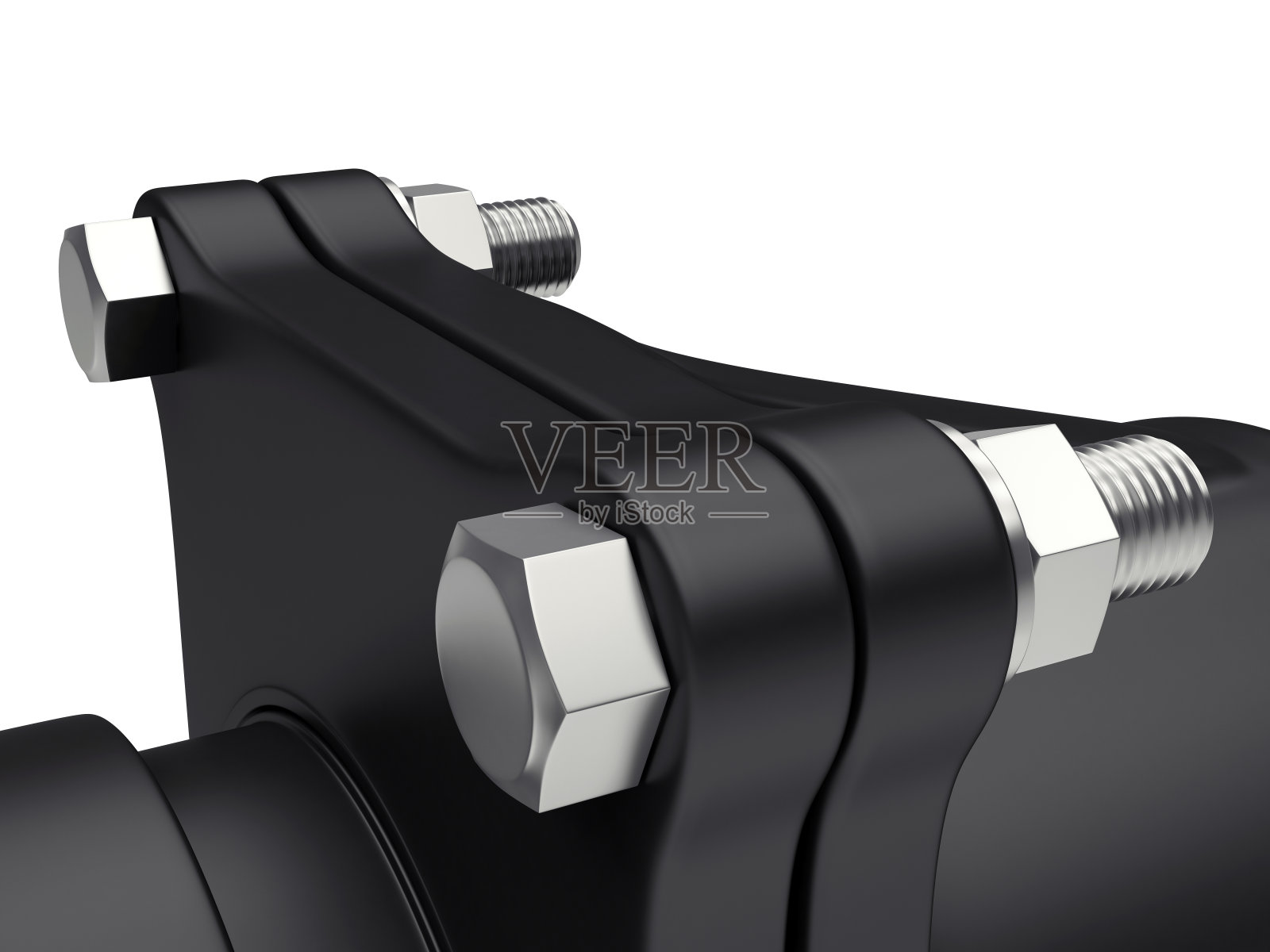 白色背景上孤立的牵引钩照片摄影图片