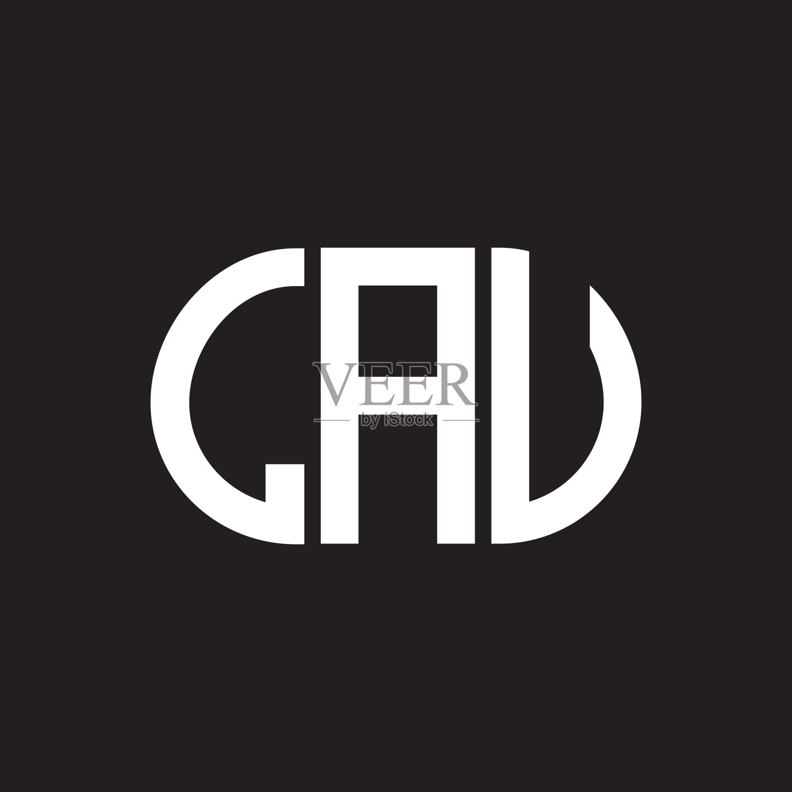 刘氏字母标志设计以黑色为背景插画图片素材