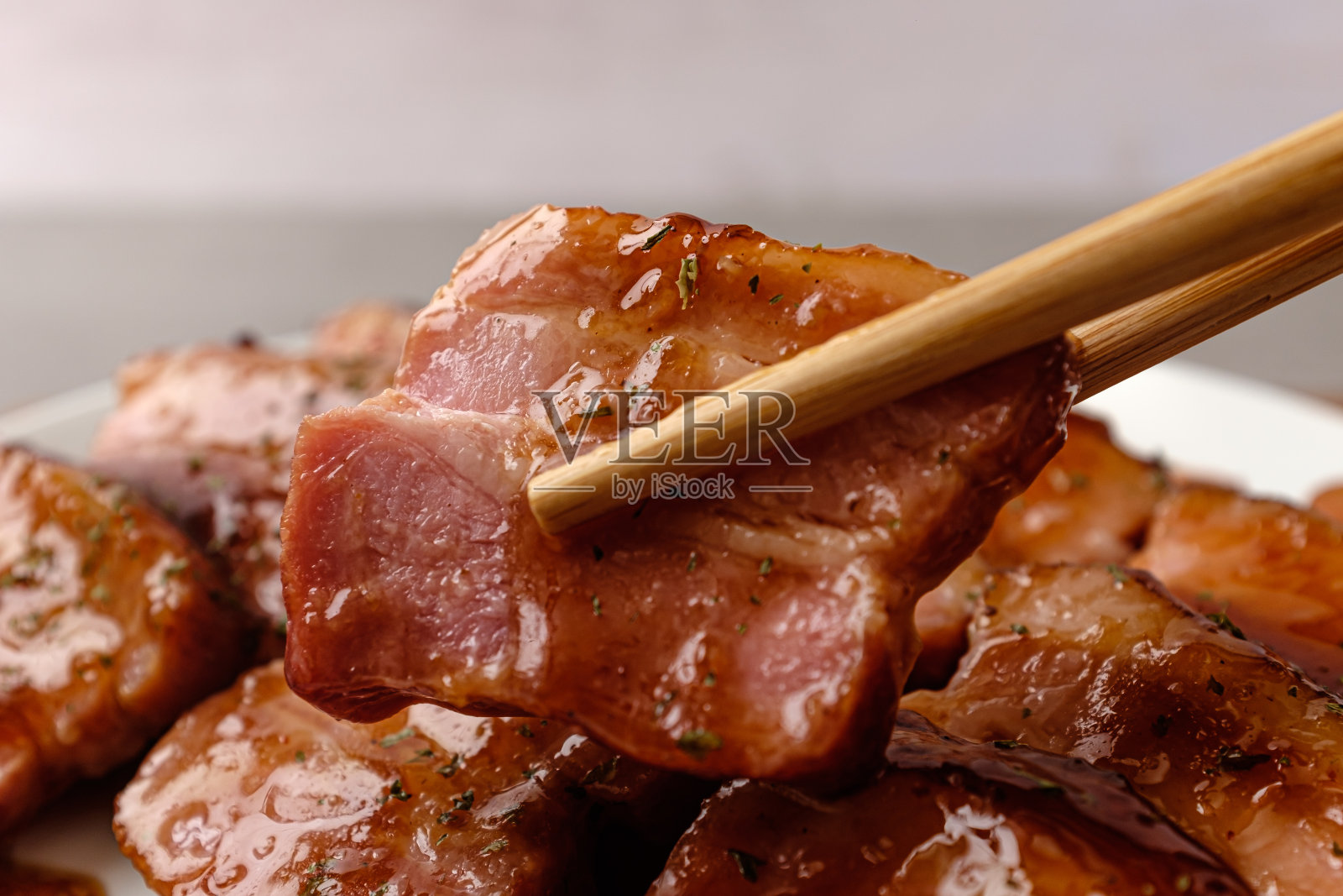 熏五花肉照片摄影图片