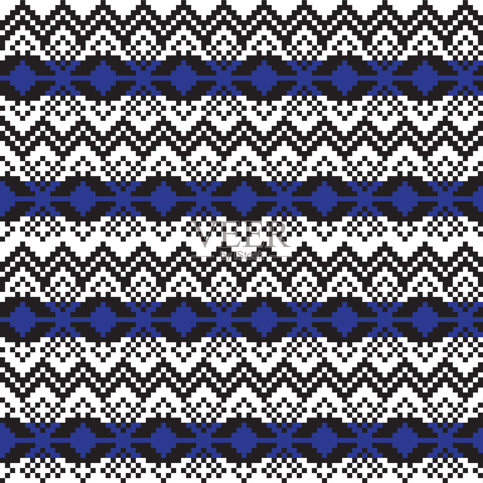 圣诞集市岛无缝图案设计插画图片素材