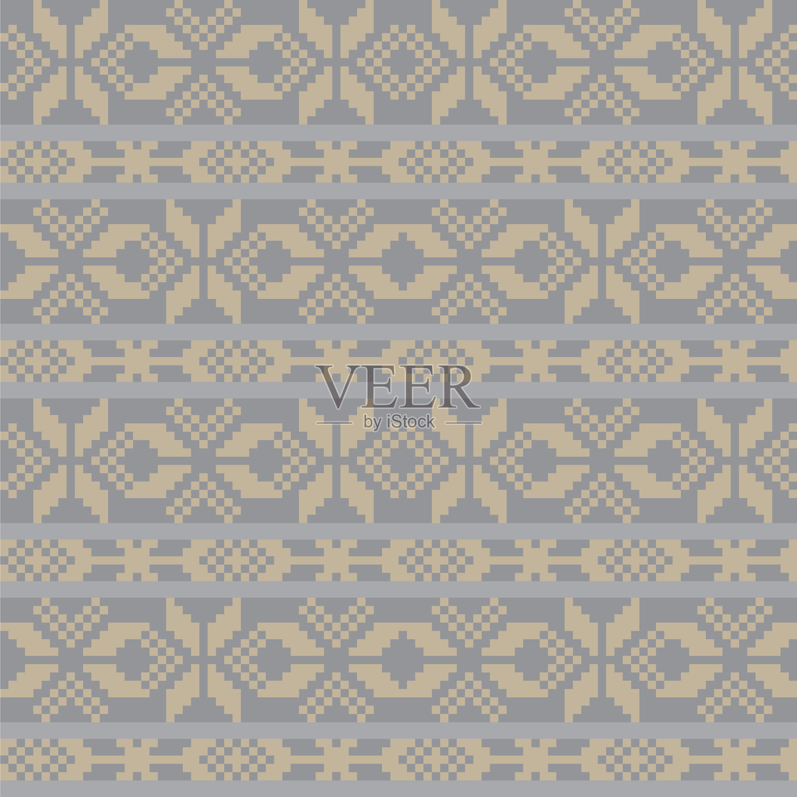 圣诞集市岛无缝图案设计插画图片素材