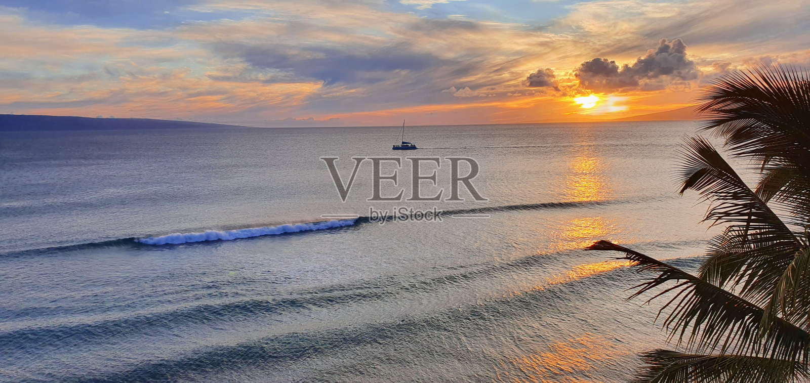 岛日落照片摄影图片