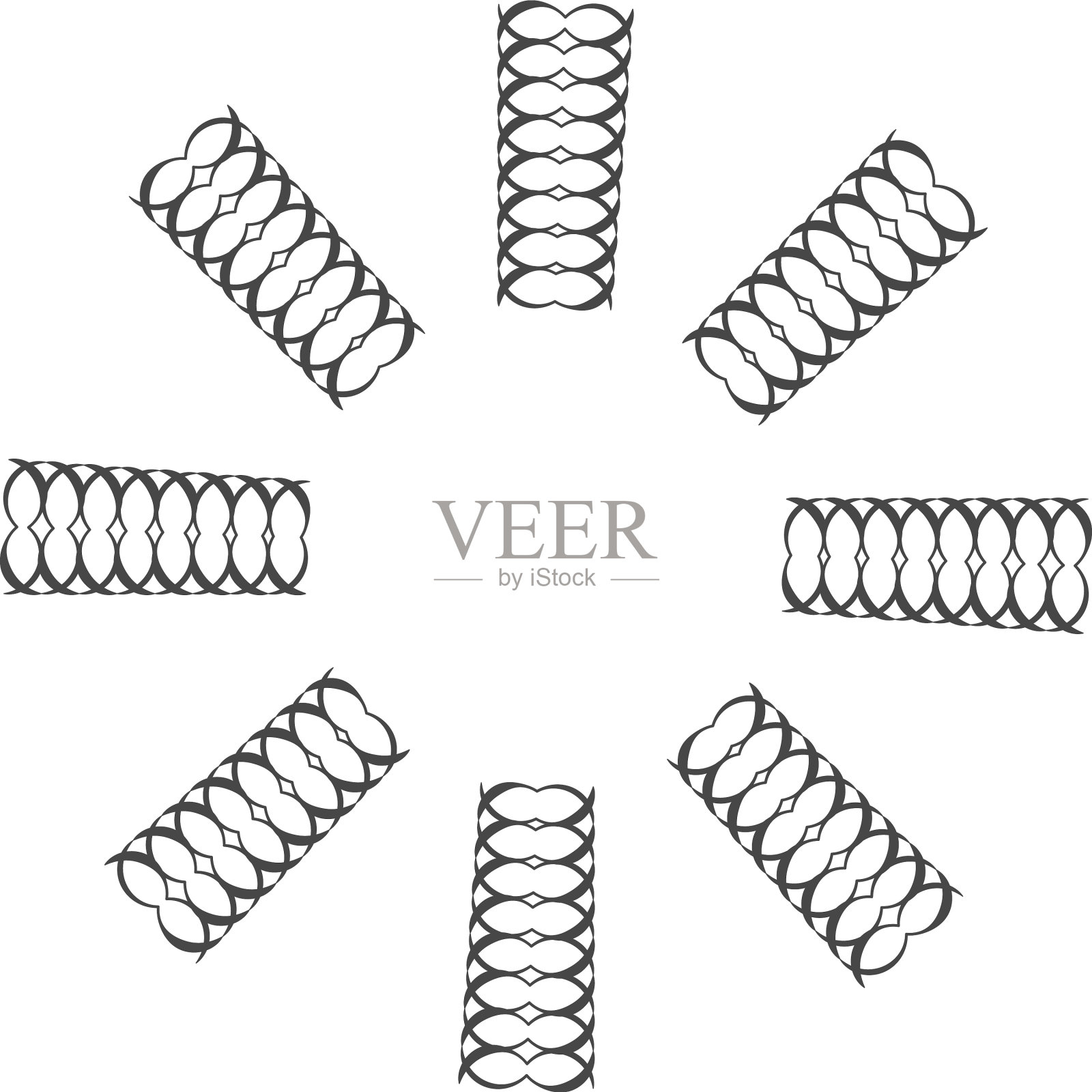 抽象几何黑白插画图片素材