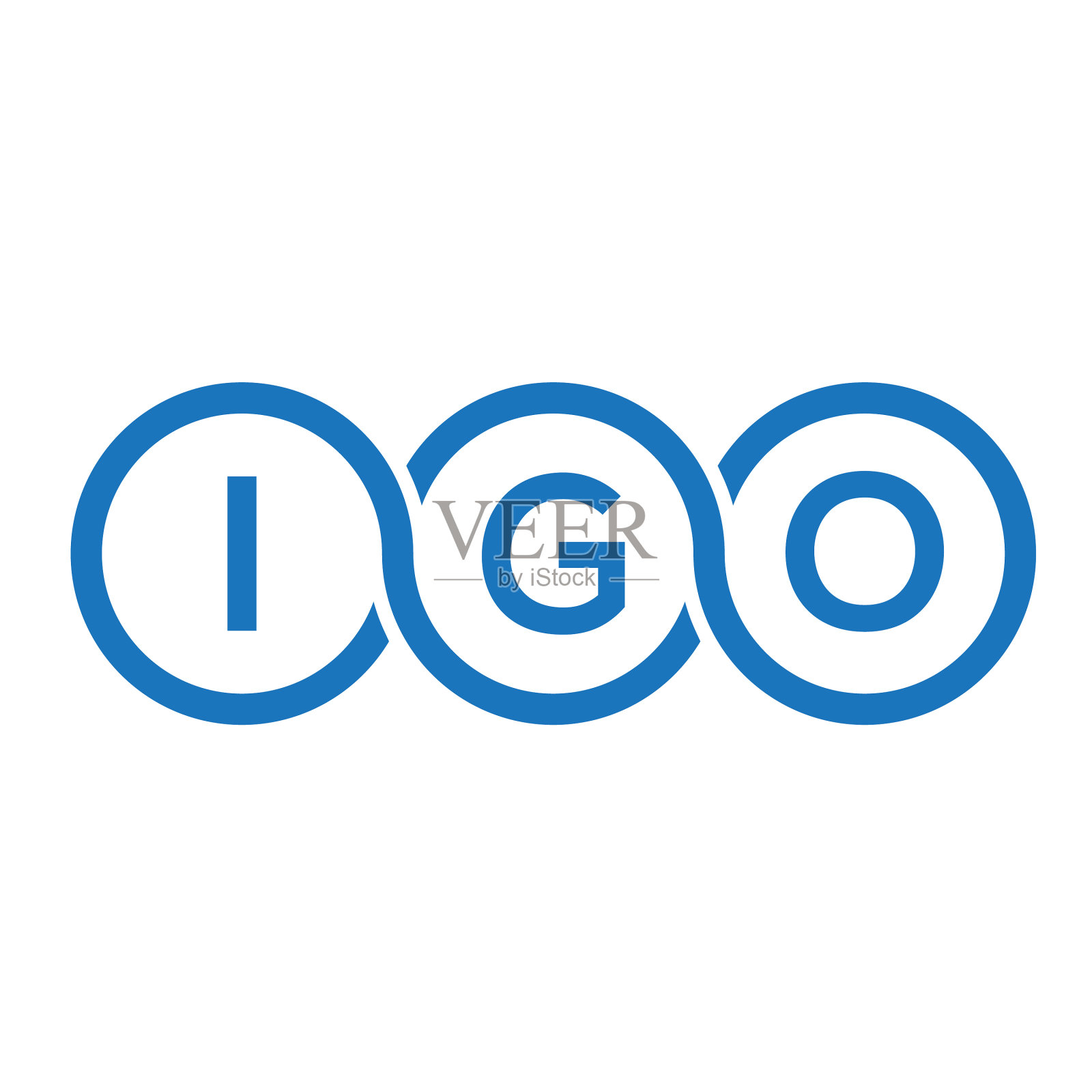 我的信标志设计在白色背景Igo插画图片素材