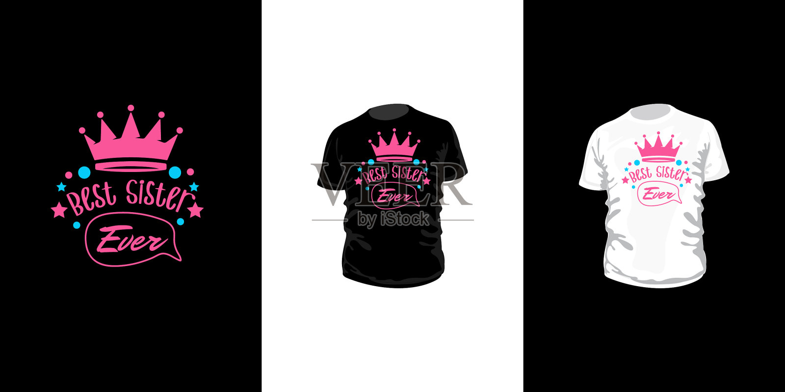 最好的姐妹t恤设计艺术插画图片素材