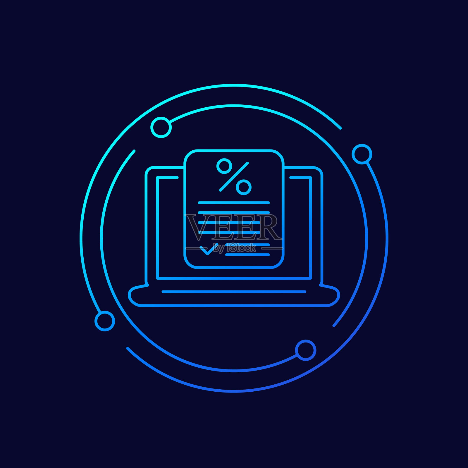 网贷细线图标插画图片素材