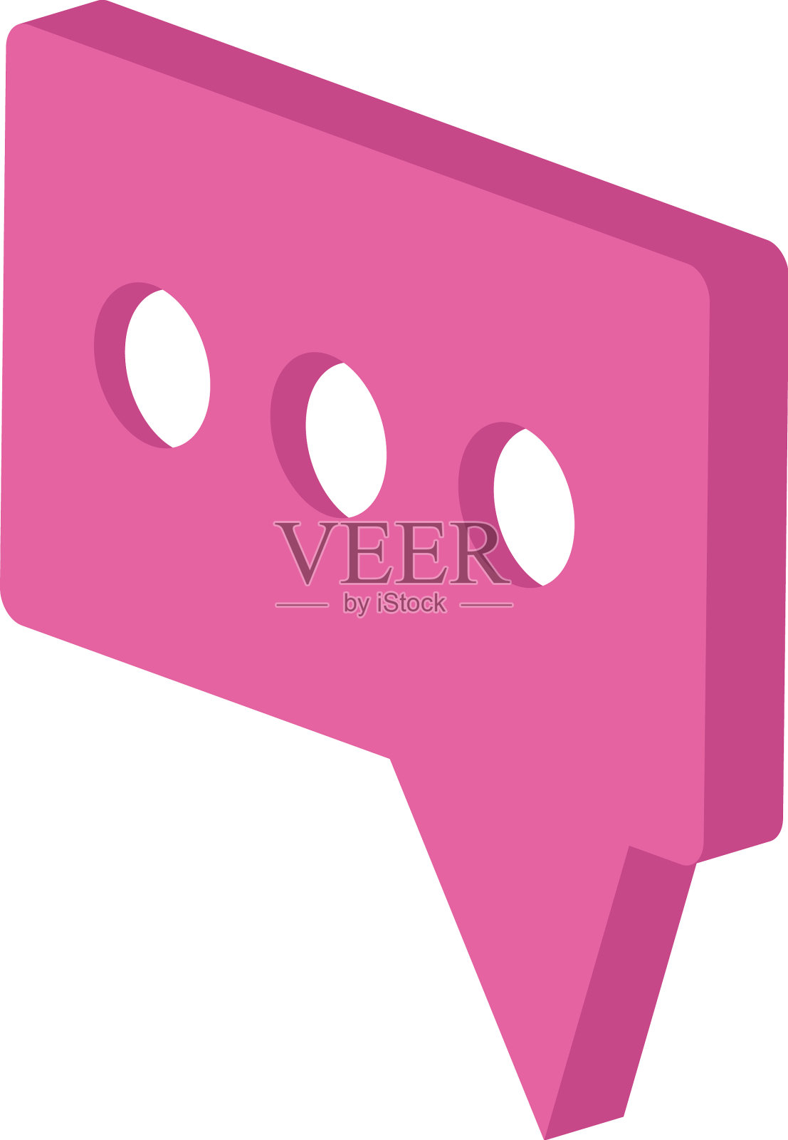 语音气泡等距风格设计元素图片