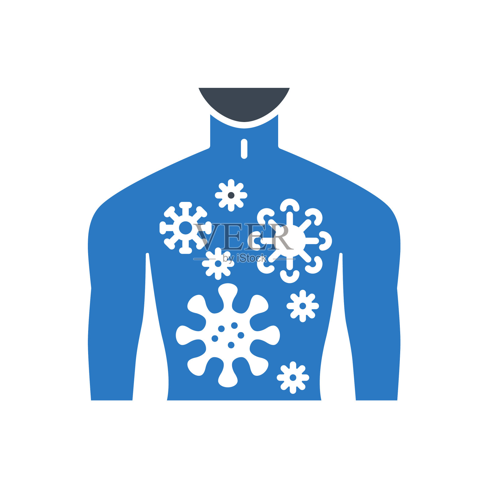 感染相关的字形图标图标素材