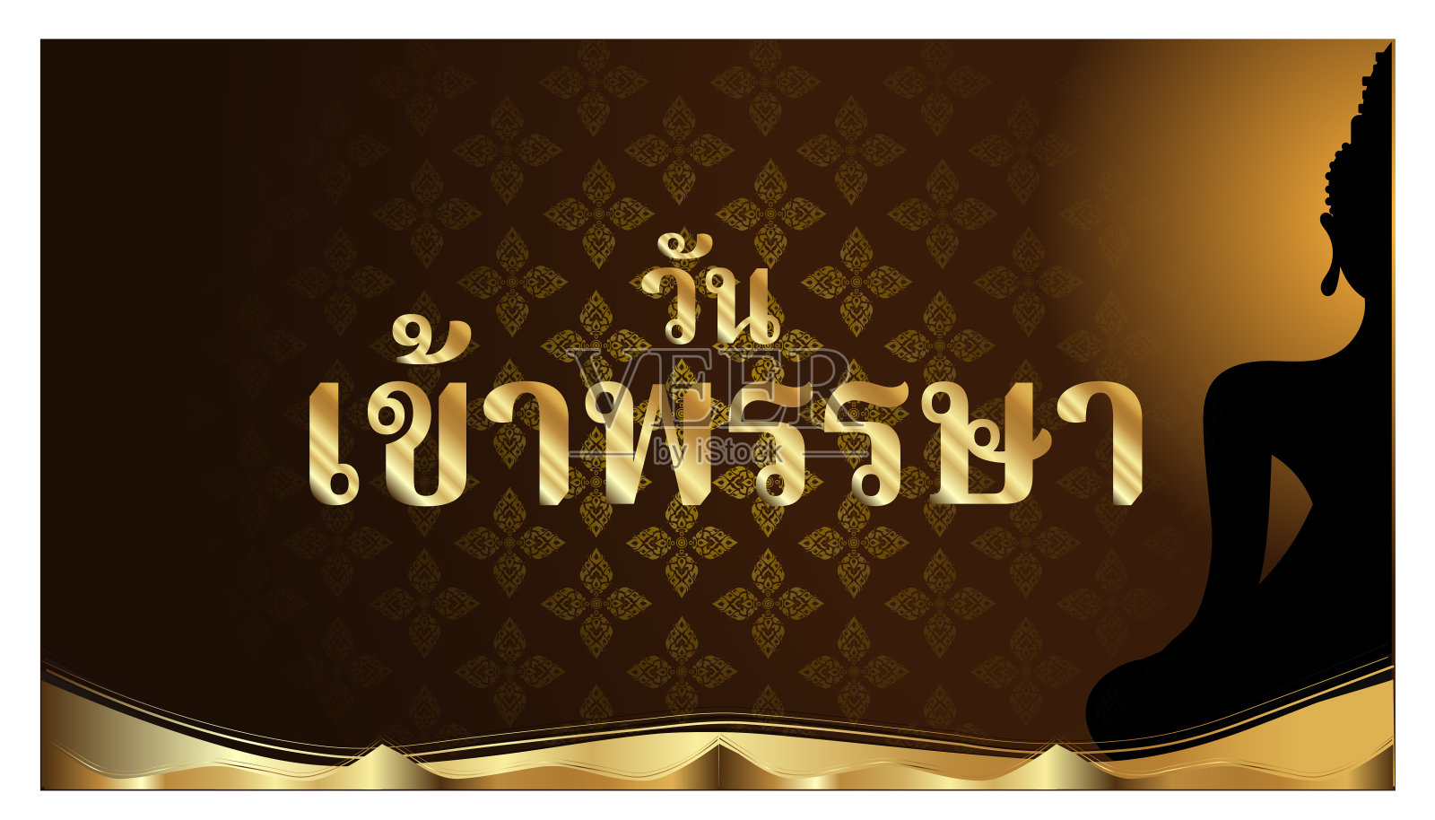 佛教四旬斋日模式插画图片素材