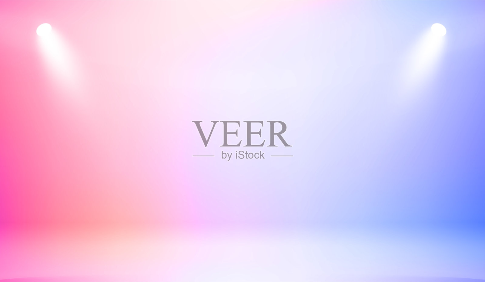 生动的照明工作室与投影仪。3 d矢量图插画图片素材