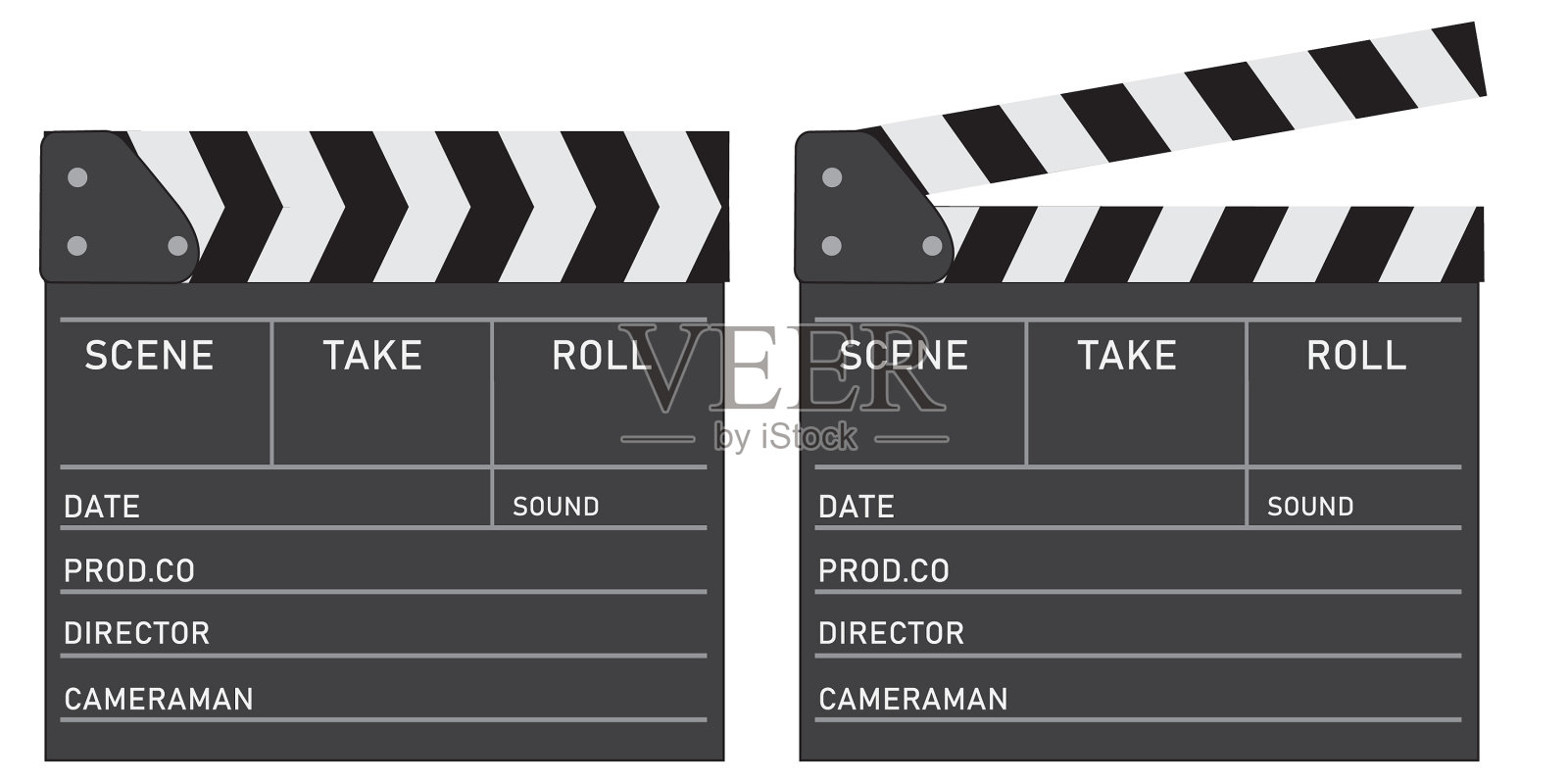 电影拍板插画图片素材