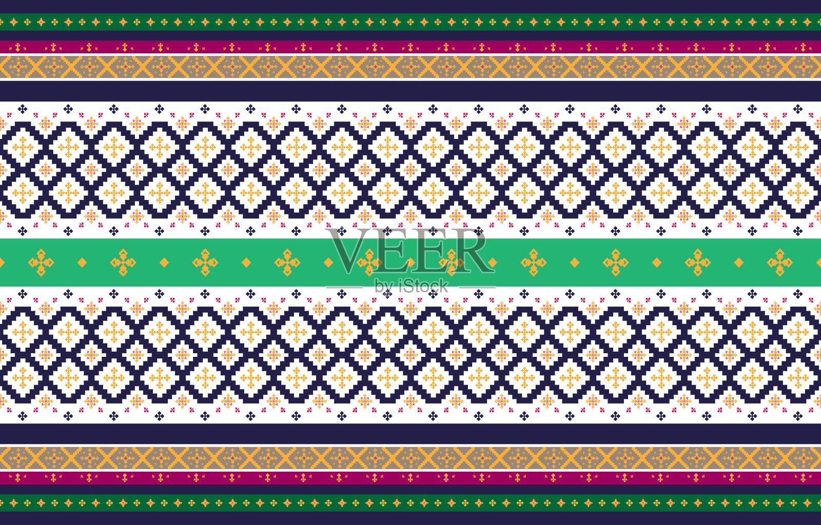 抽象几何和部落图案,使用设计当地的织物图案,设计灵感来自土著部落。几何矢量图插画图片素材