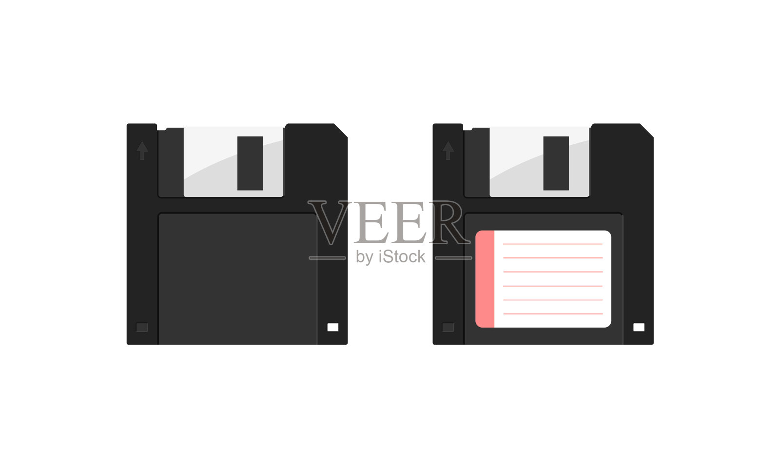 软盘35英寸隔离平面插画图片素材