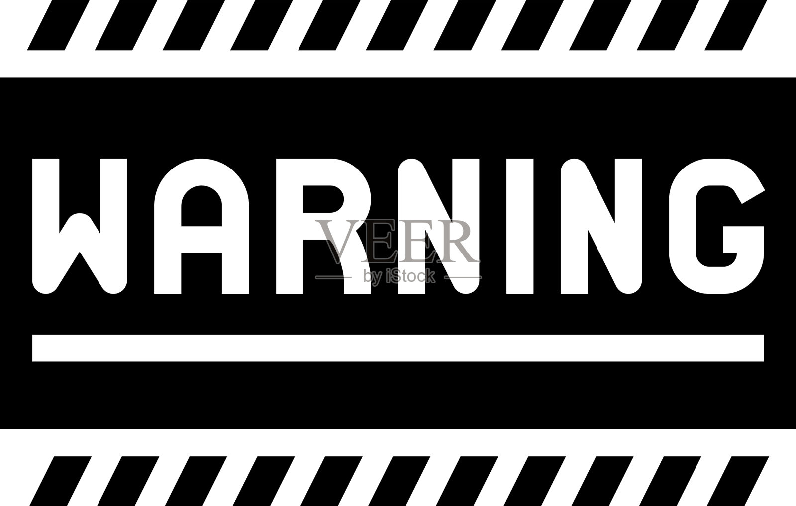 警告标志字形图标插画图片素材