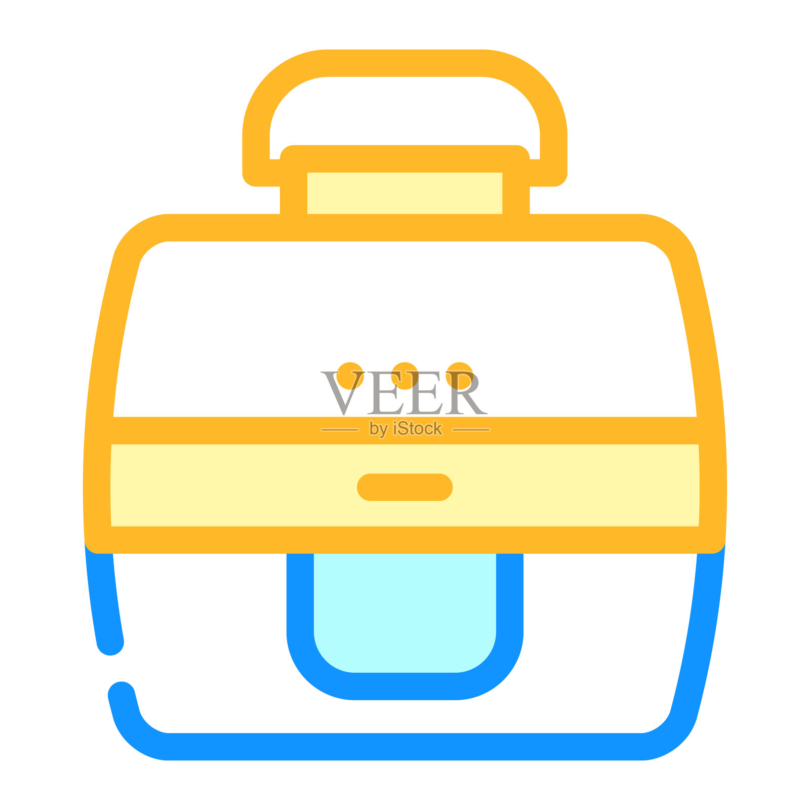 灯电子设备彩色图标矢量插图图标素材