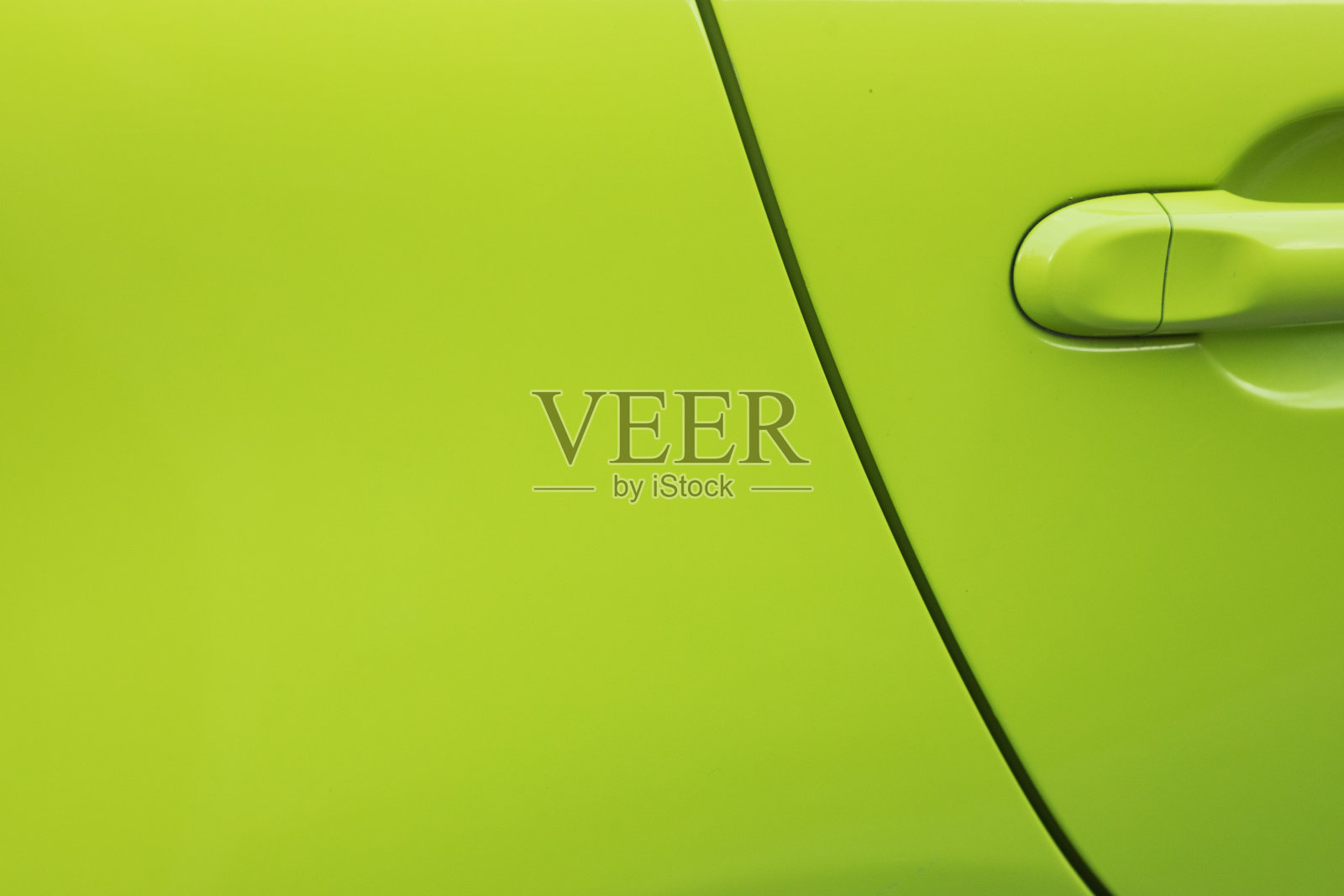 绿色汽车的细节照片摄影图片