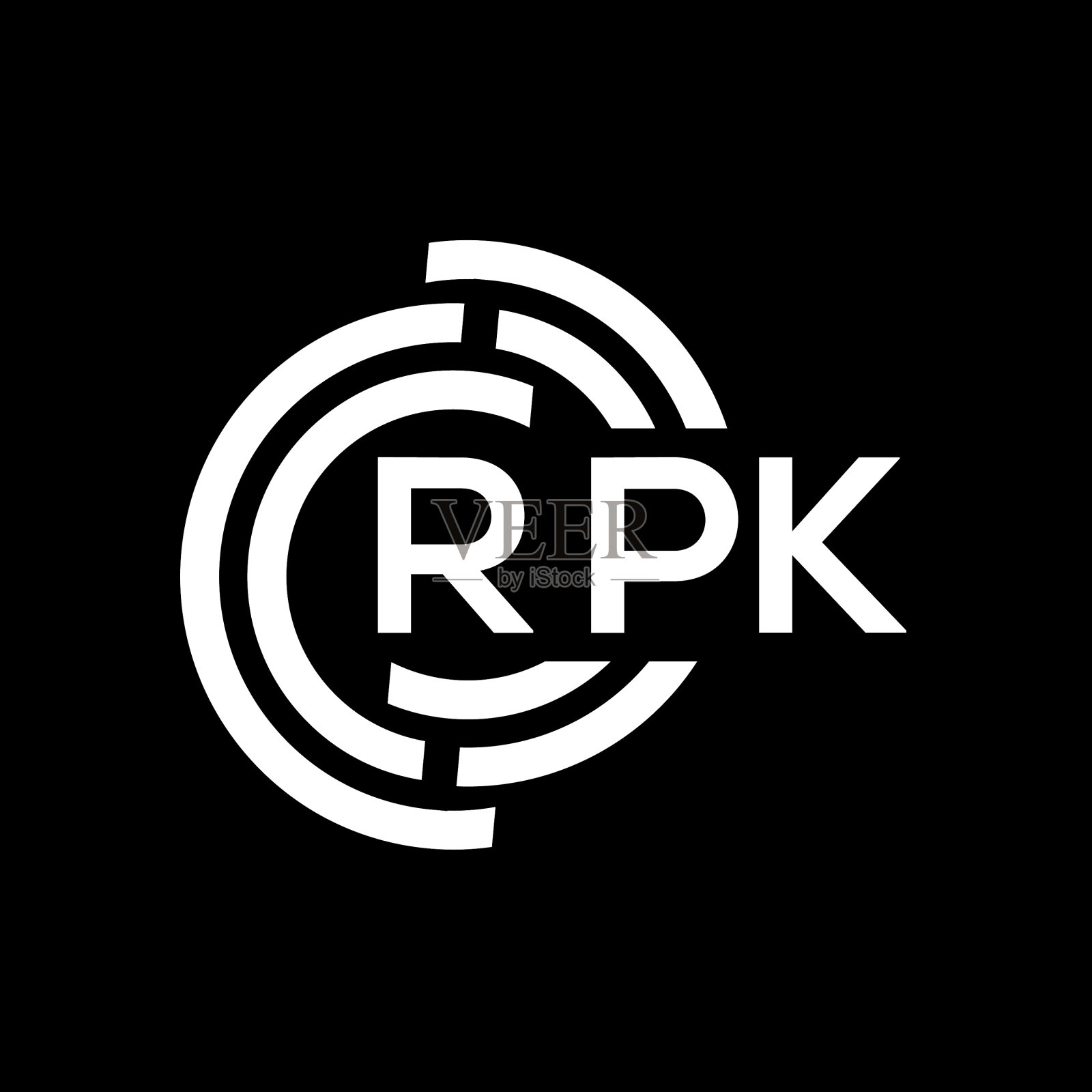 RPK字母标志设计RPK字母首字母插画图片素材