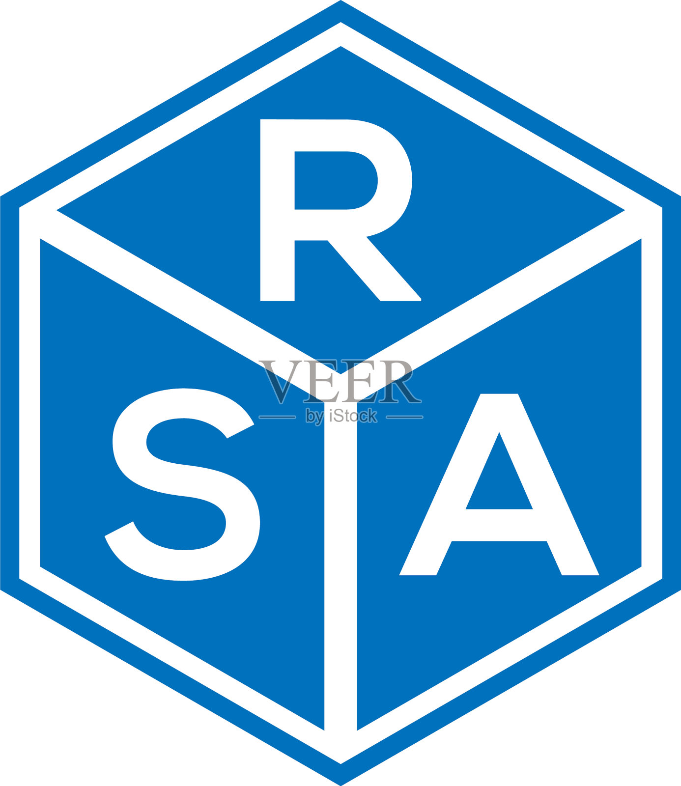 Rsa字母标志设计的黑色背景Rsa插画图片素材