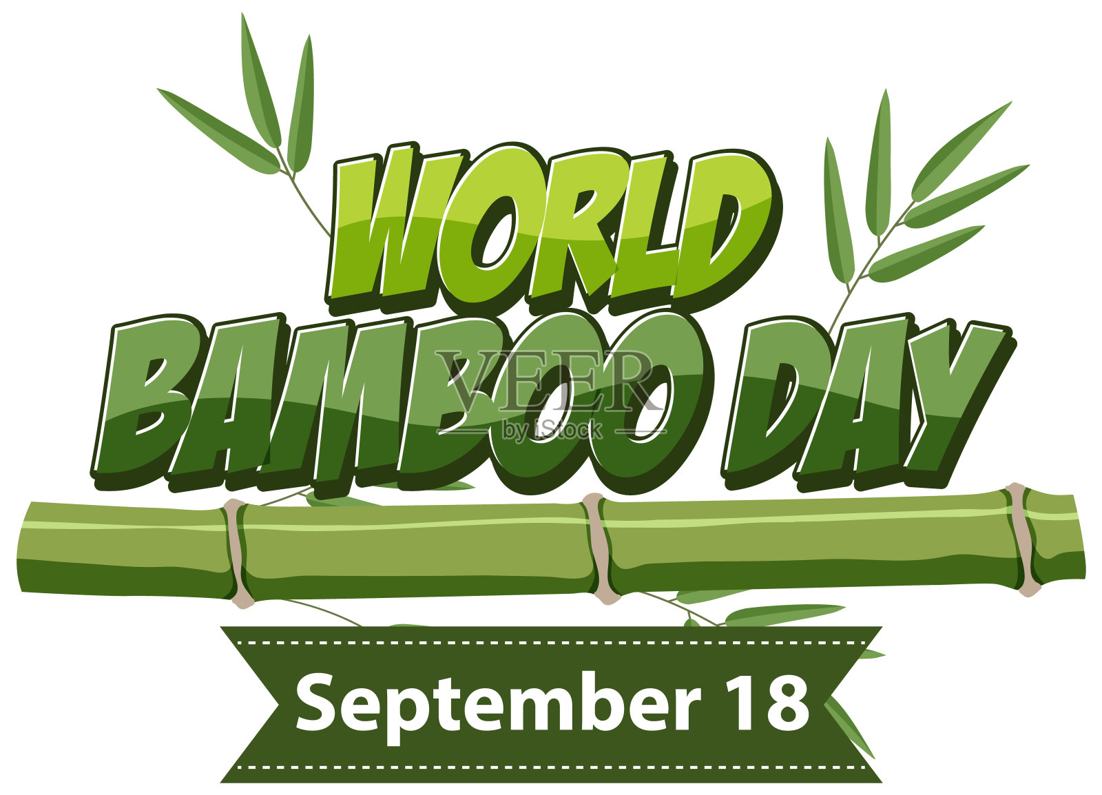 世界竹节标志横幅插画图片素材