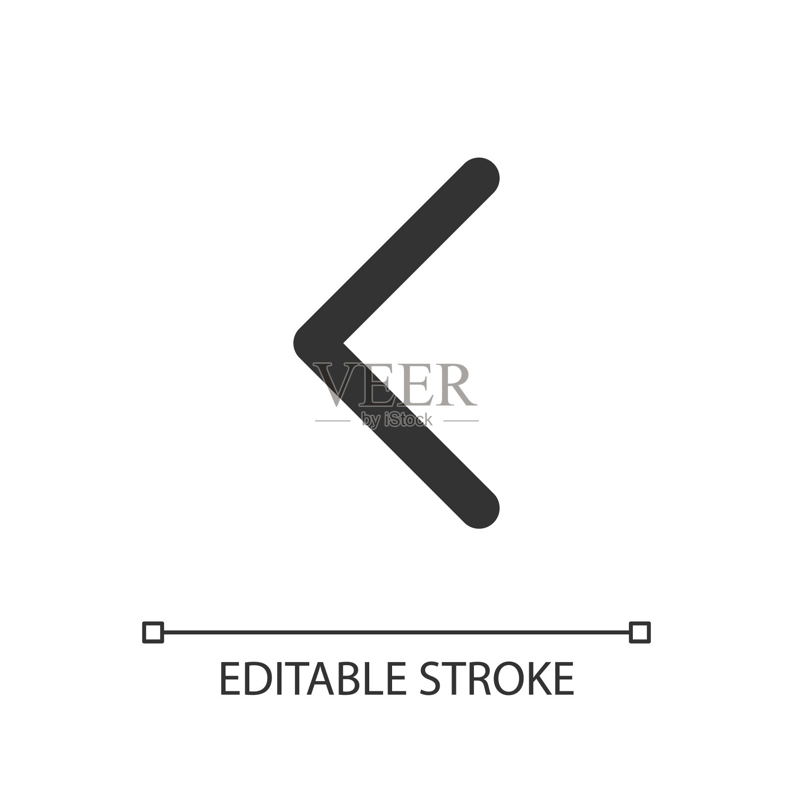 左箭头像素完美线性ui图标插画图片素材