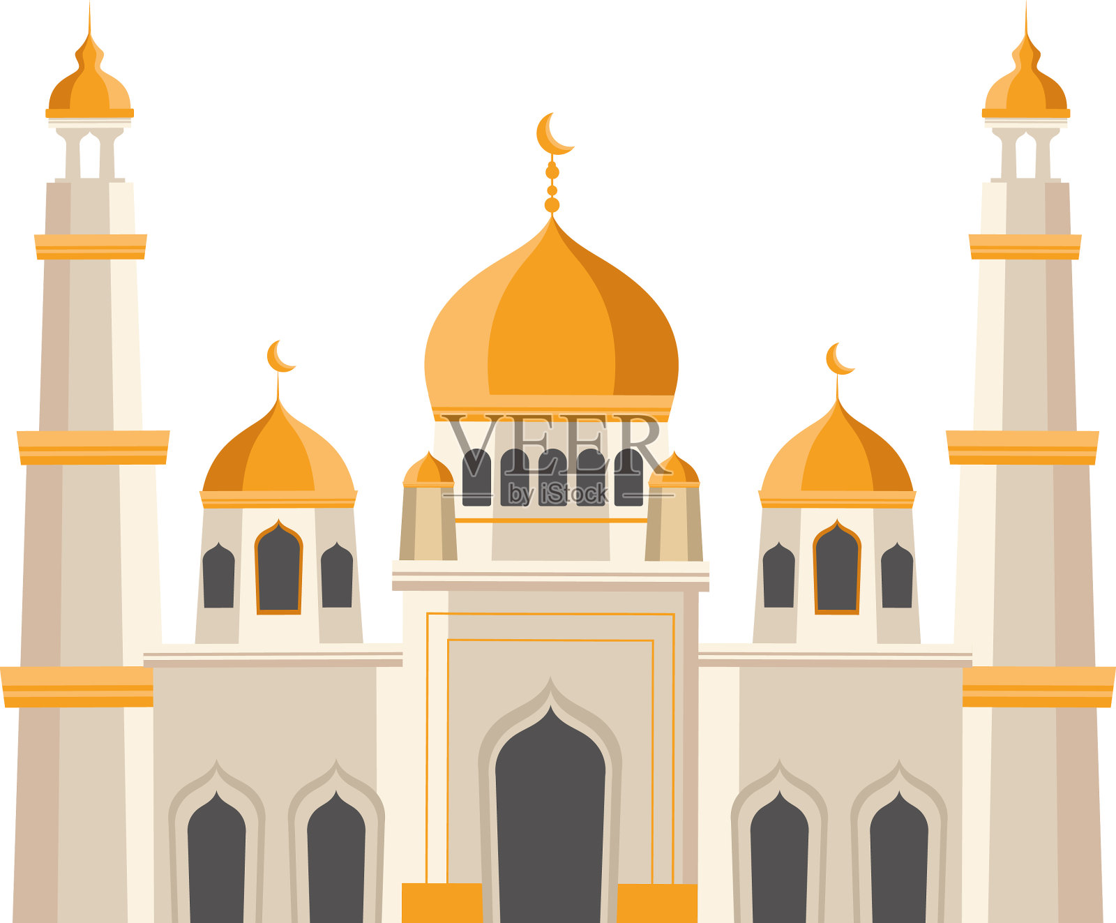 阿拉伯清真寺建筑设计元素图片