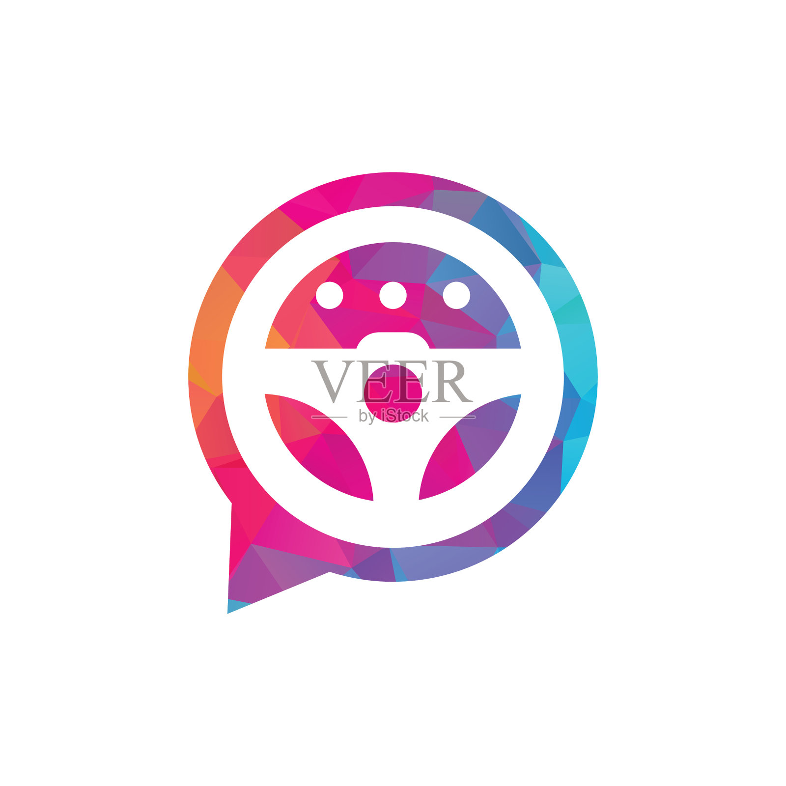 聊天驱动logo模板插画图片素材