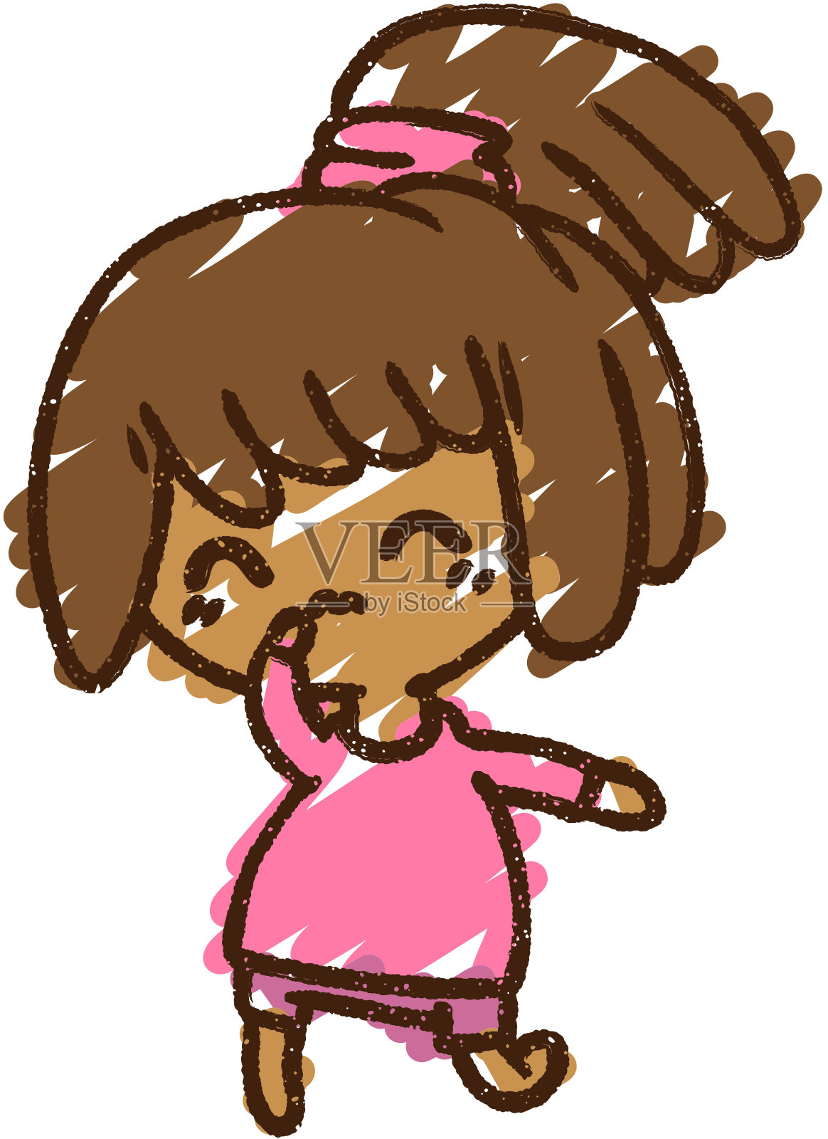 舞蹈女人粉笔画设计元素图片