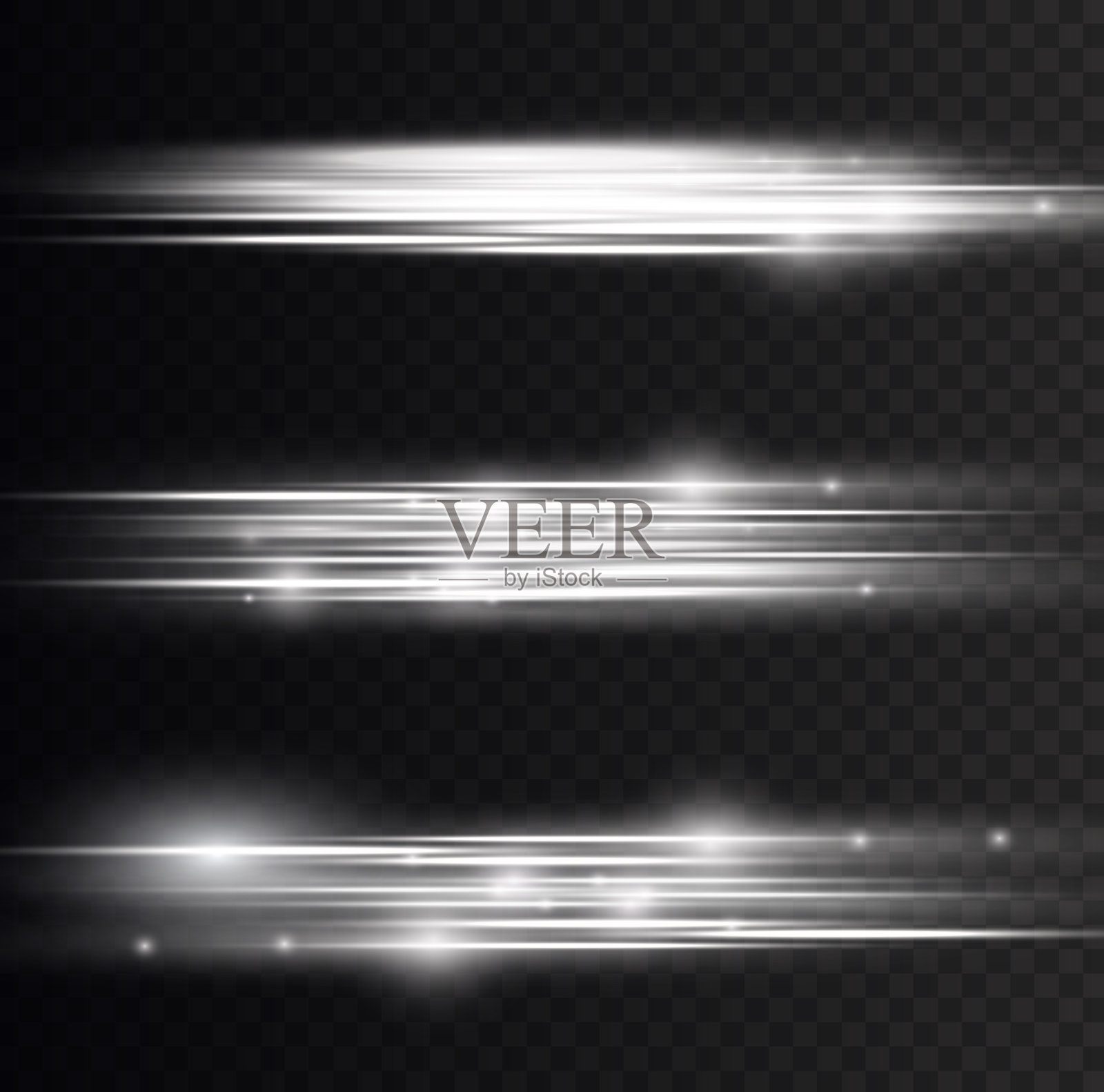 水平光线射出白色的水平线插画图片素材