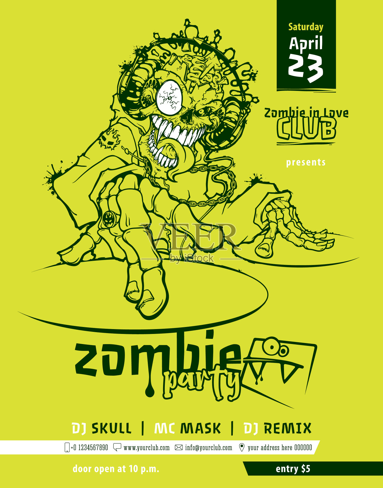 音乐派对海报模板传单小册子设计模板素材