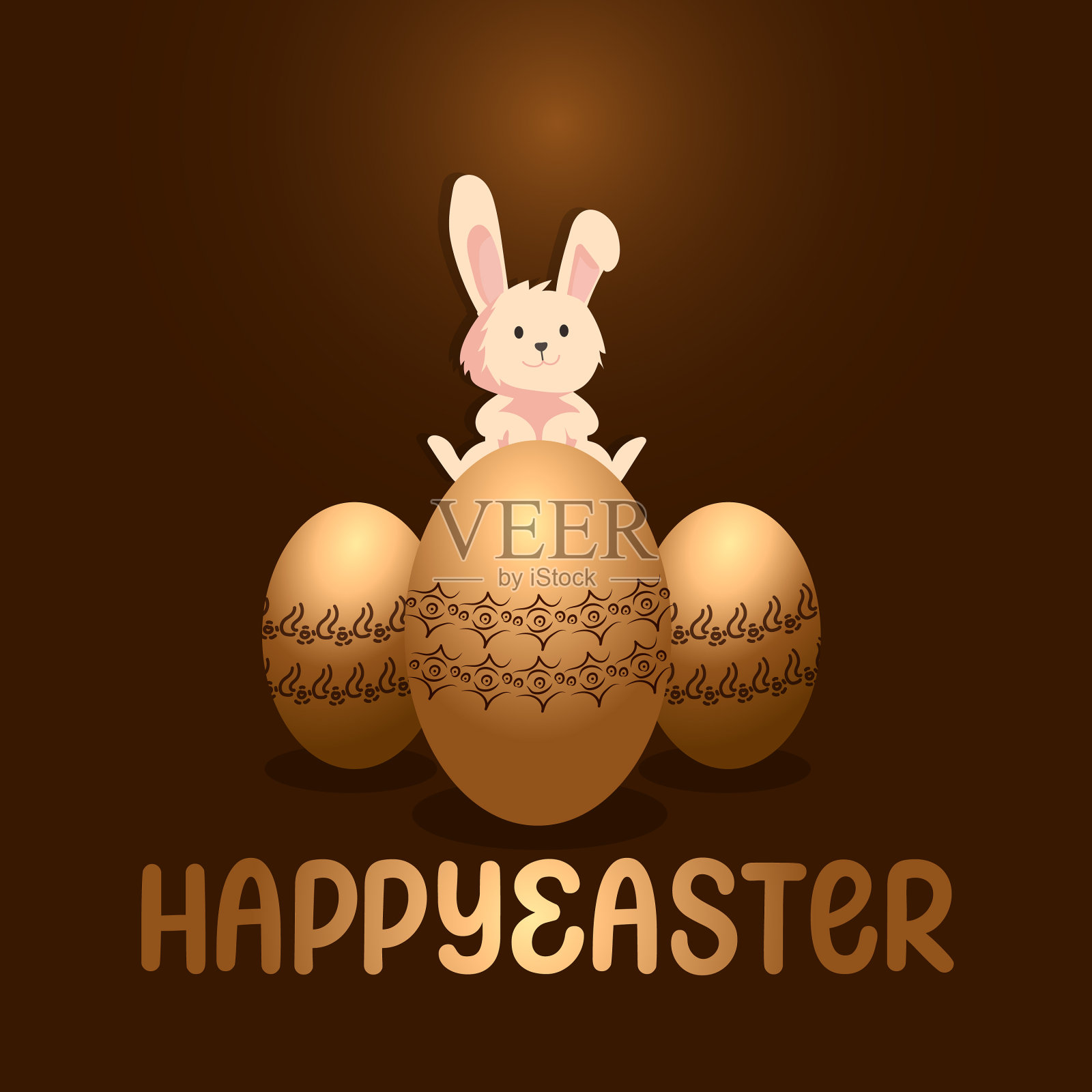 复活节快乐横幅问候封面设计插画图片素材