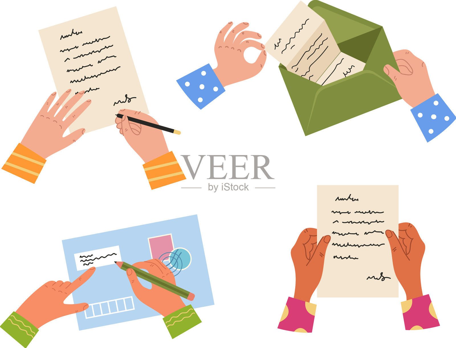 人类的人的手插画图片素材