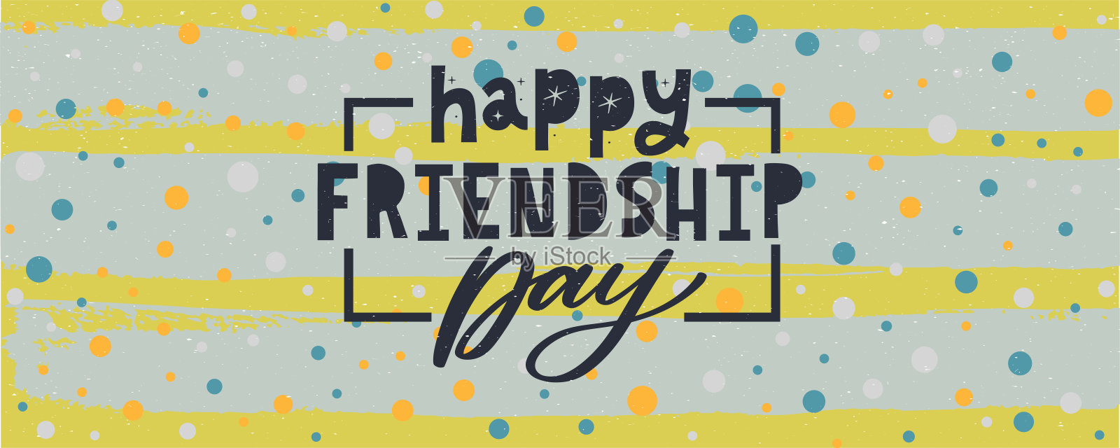 为庆祝2022年友谊日,提供文本和元素的友谊日矢量插图插画图片素材