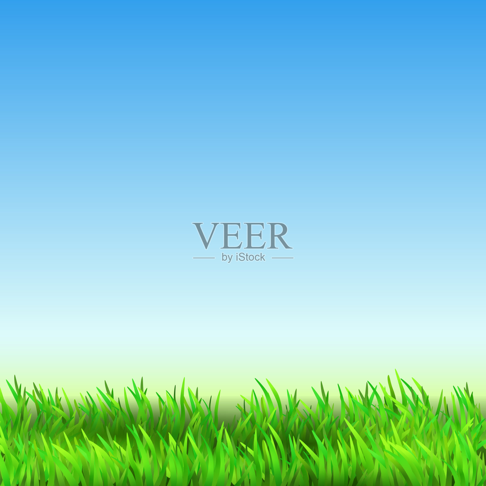 田野绿草如茵,田园风光插画图片素材