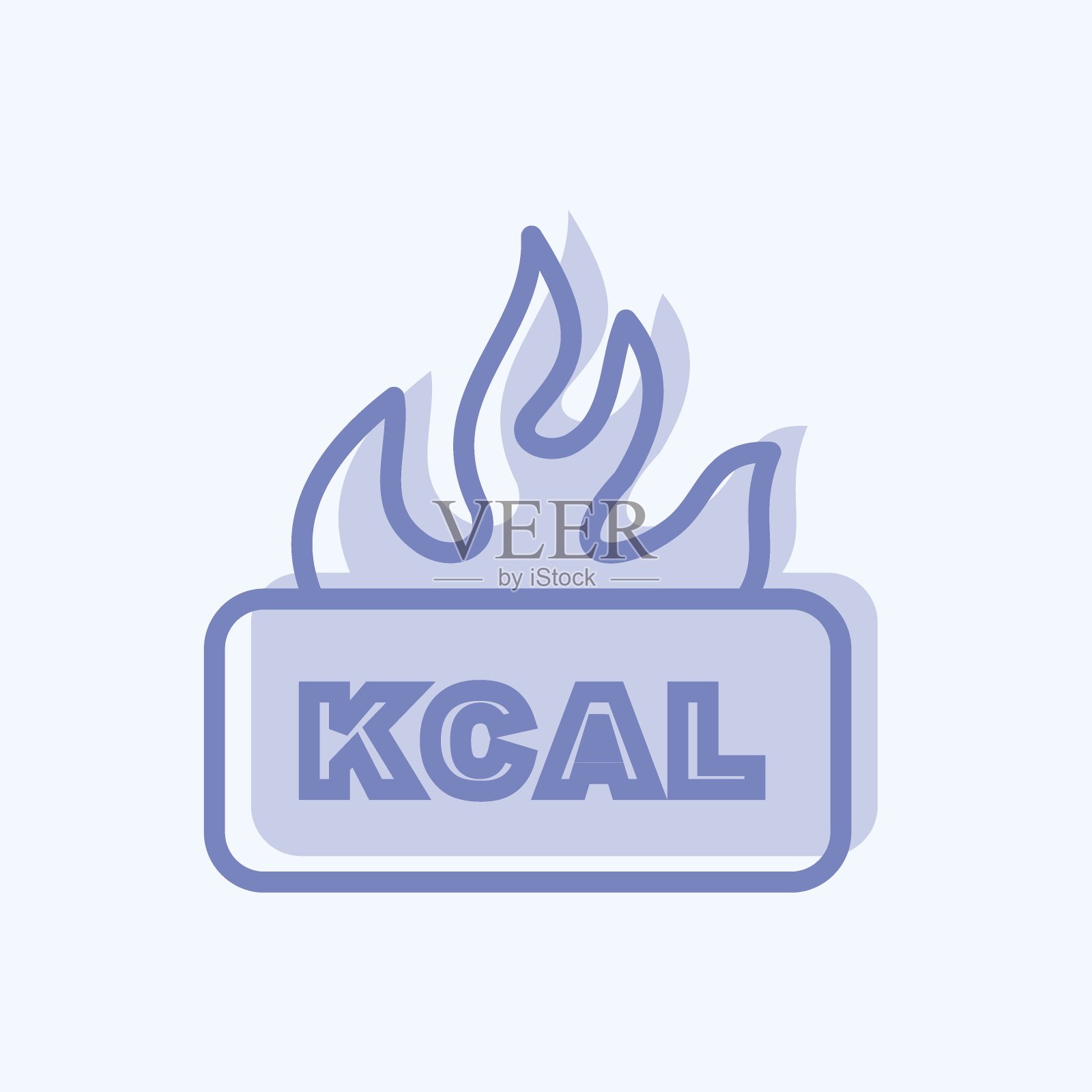 图标的卡路里。适合健康的象征。两个音调的风格。简单的设计可编辑。设计模板向量。简单的说明插画图片素材