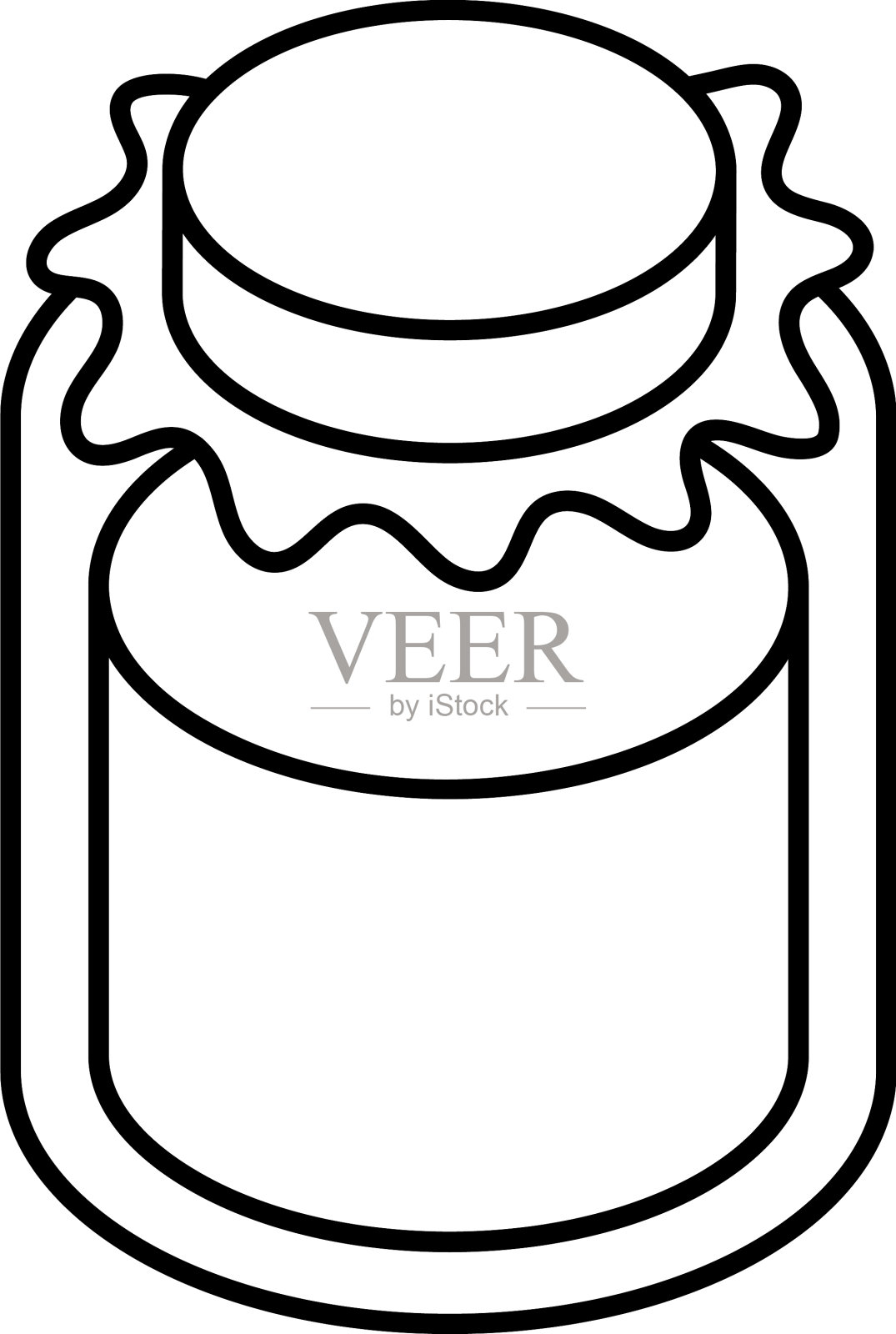 蜂蜜罐插画图片素材