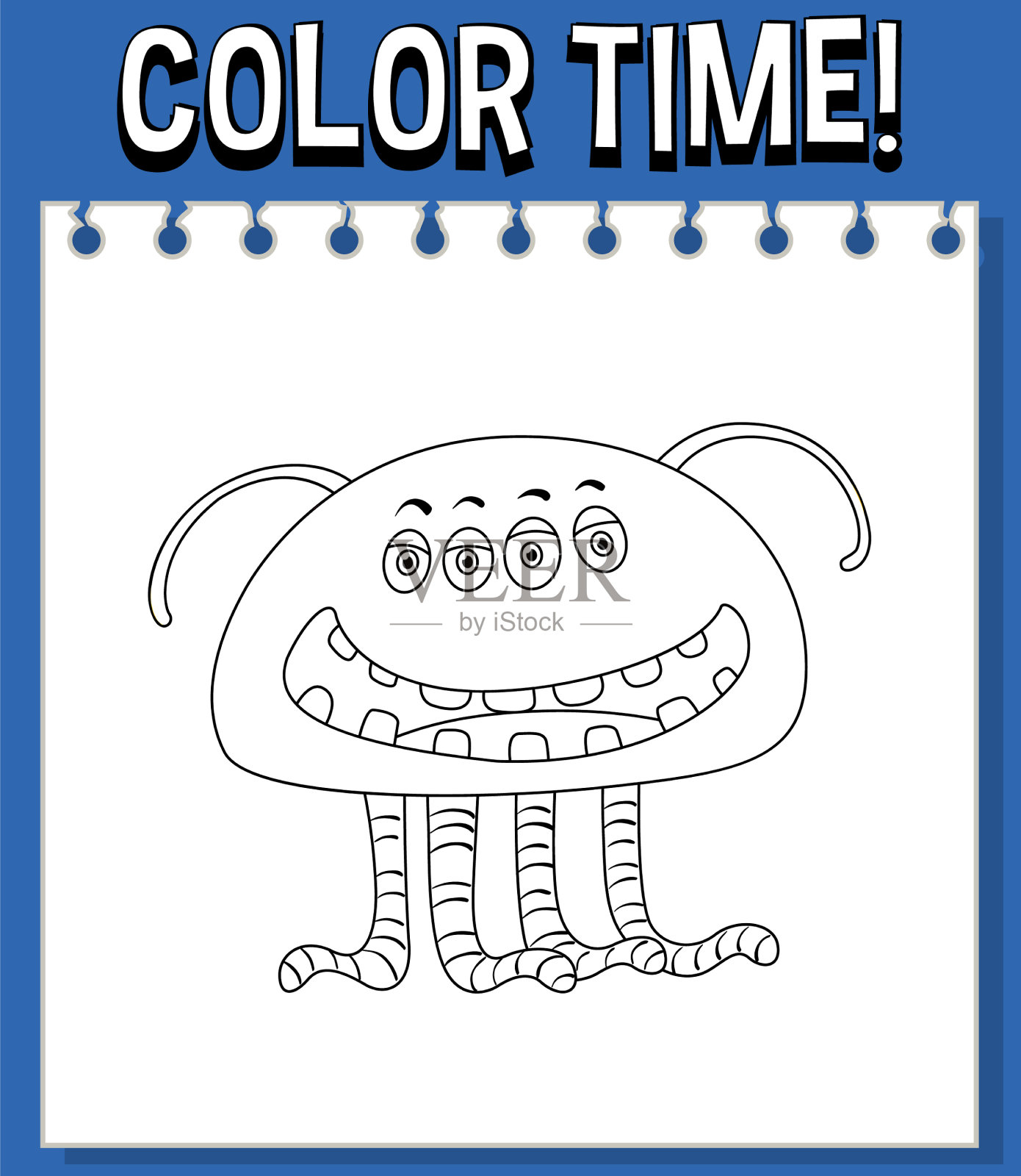 工作表模板与颜色时间文本和插画图片素材