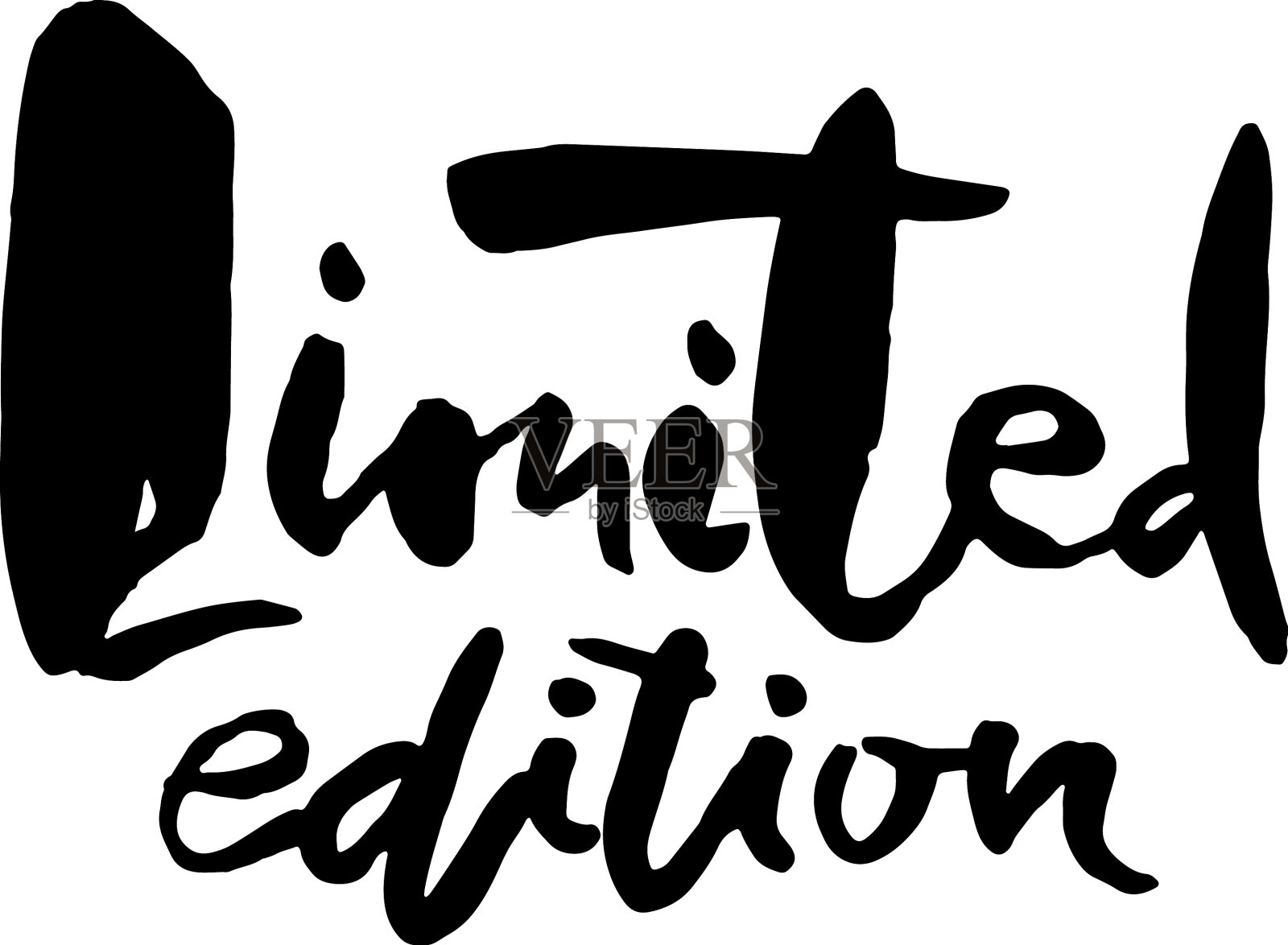 限量版墨水手写字体现代插画图片素材