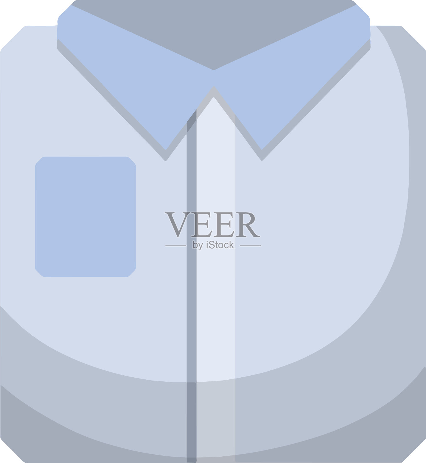 折叠衬衫方形男子时尚icon插画图片素材