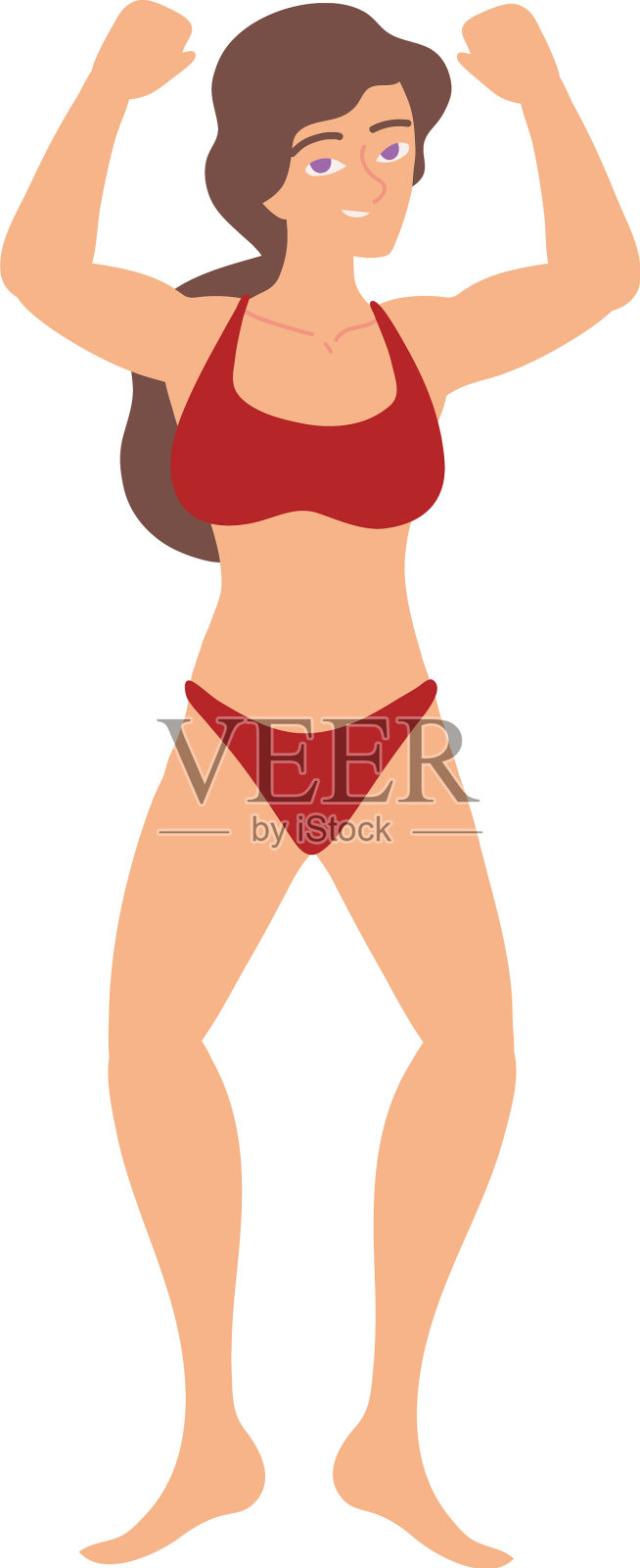 穿着内衣的苗条女人设计元素图片